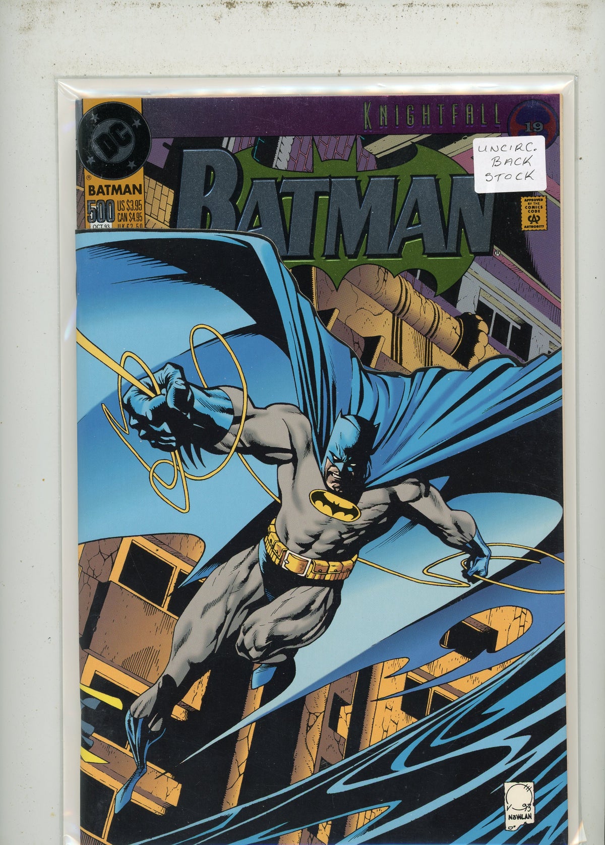 BATMAN #500 NM UNCIRCULATED BACK STOCK TIMELESS COVER STUNNING SHEEN