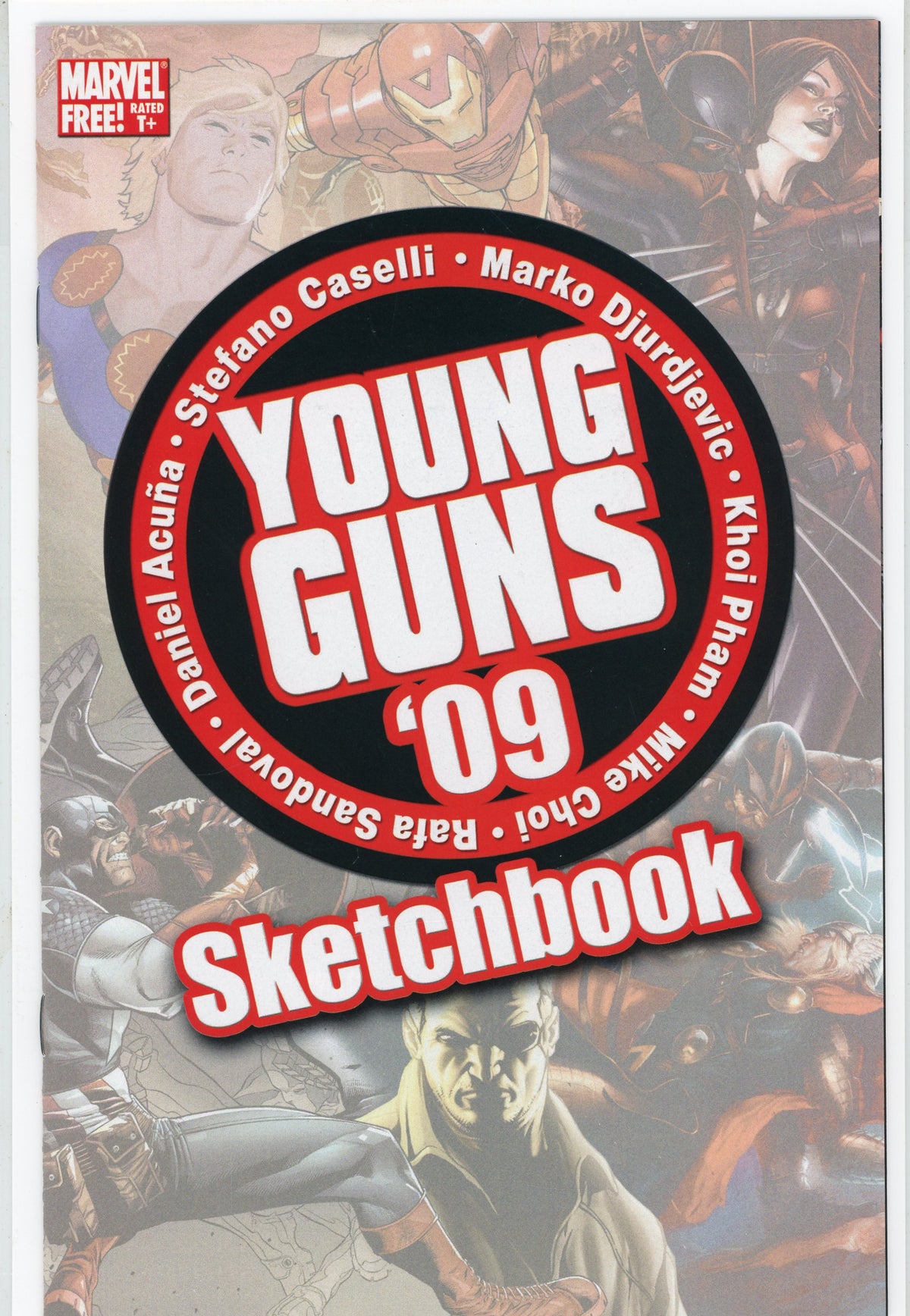 YOUNG GUNS 2009 SKETCHBOOK NM CHOI ACUNA WORK STUNNING COVER