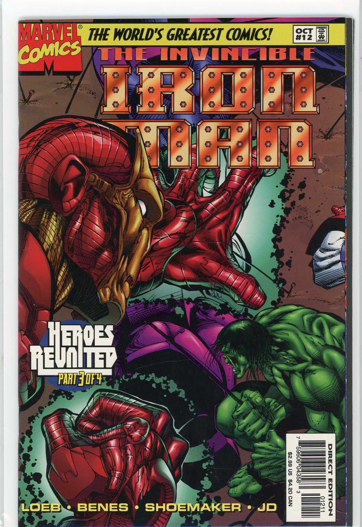 THE INVINCIBLE IRON MAN #12 NM HEROES REUNITED PART 3 OF 4 JEPH LOEB WORK