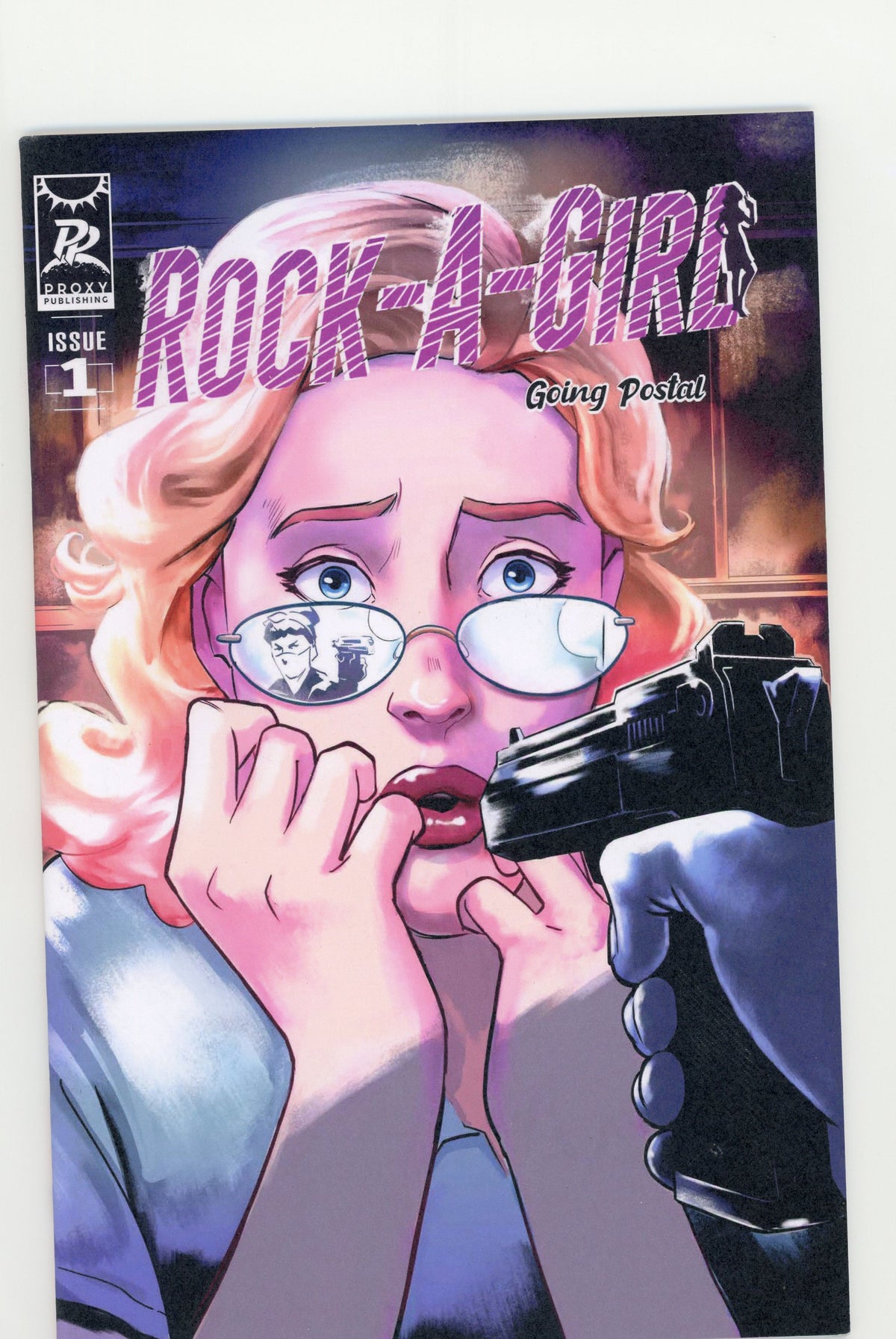 ROCK A GIRL #1 GOING POSTAL DRAMATIC COVER NM GLISTENING SHEEN