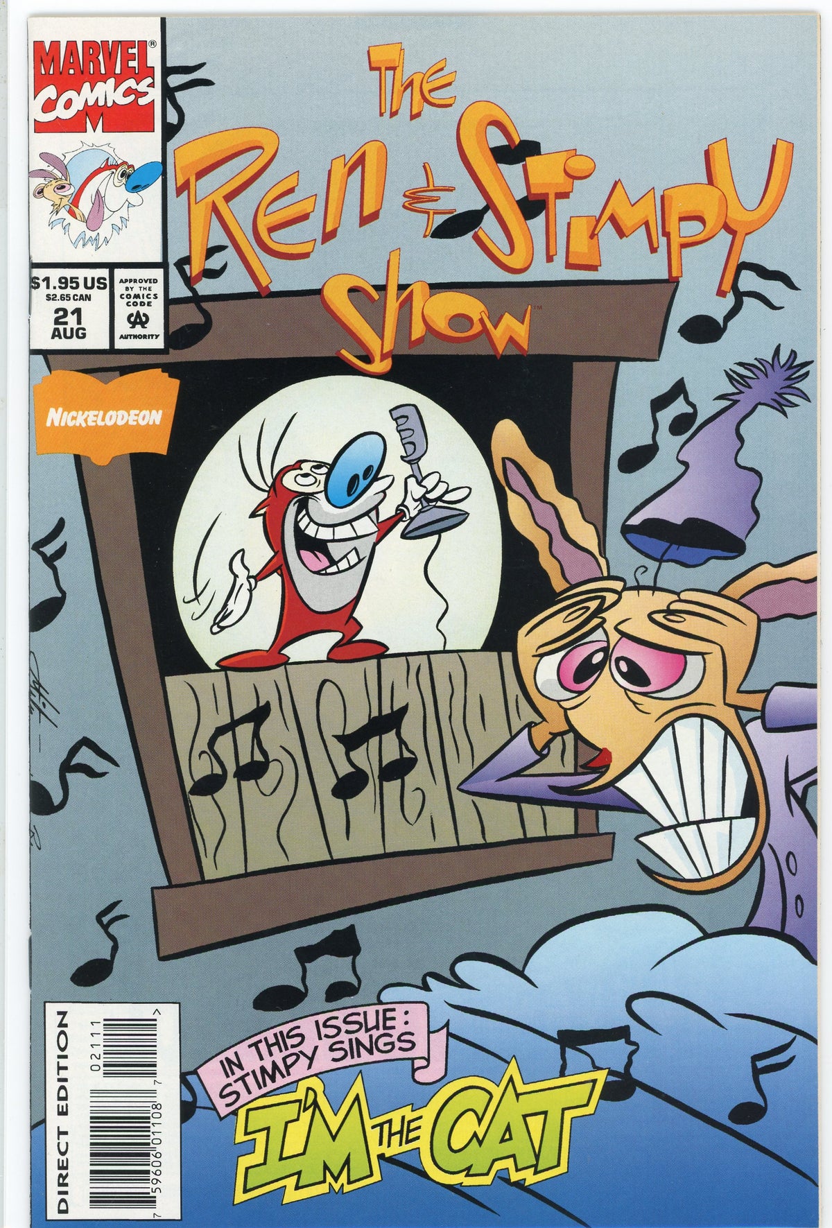 THE REM AND STIMPY SHOW #21 NM HILARIOUS COVER VIBRANT COLOR
