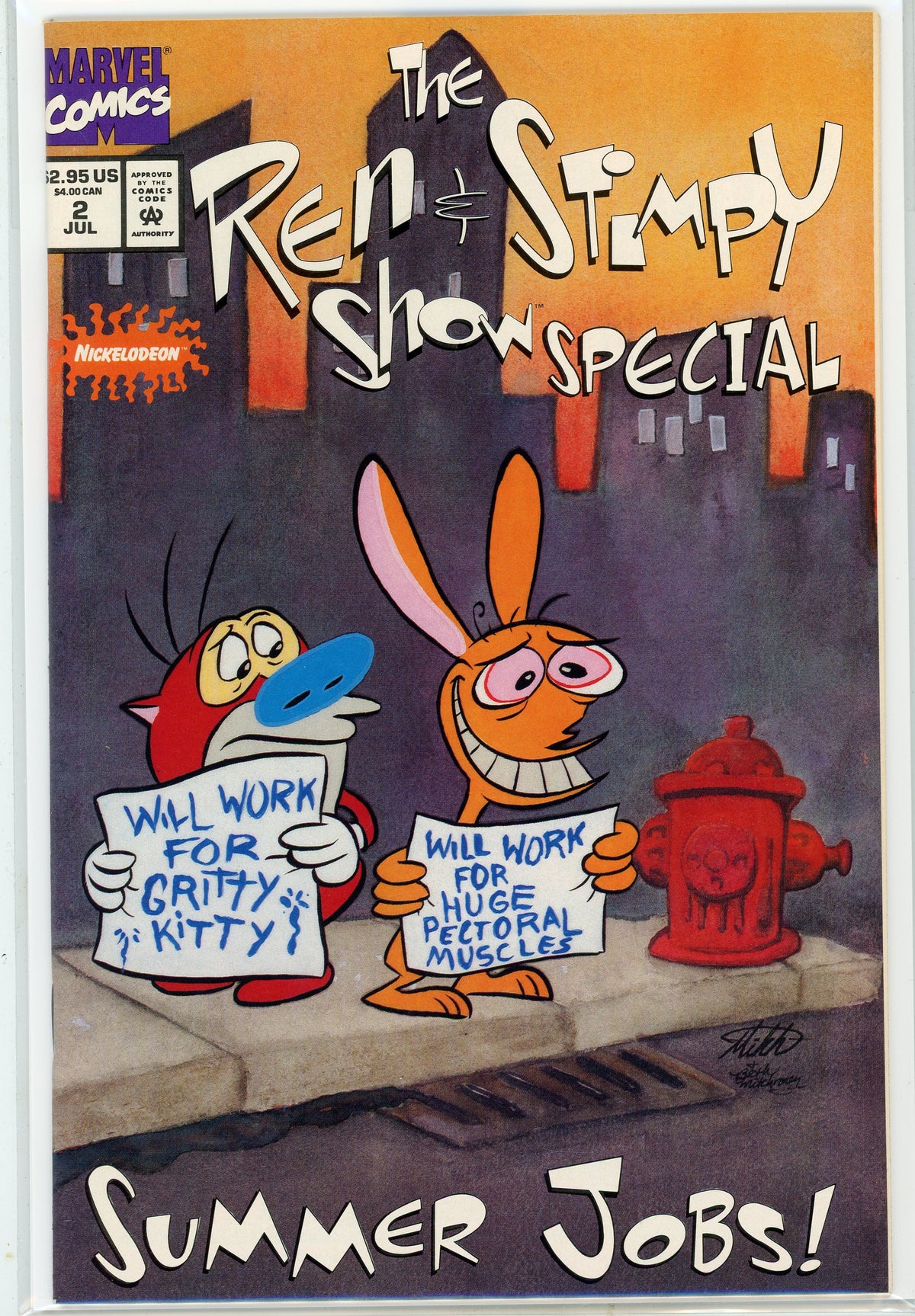 REN AND STIMPY SHOW SPECIAL #2 NM HILARIOUS COVER VIBRANT COLOR SCHEME