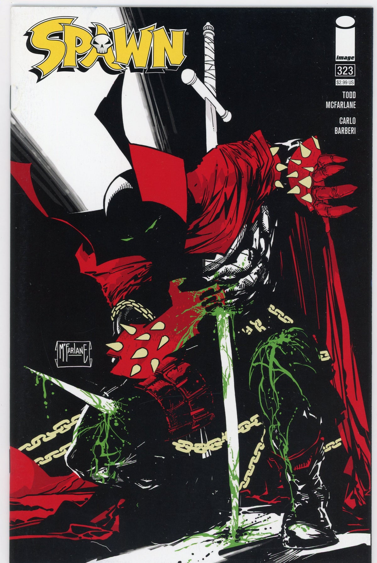 SPAWN #323 NM ICONIC MCFARLANE COVER GLISTENING SHEEN
