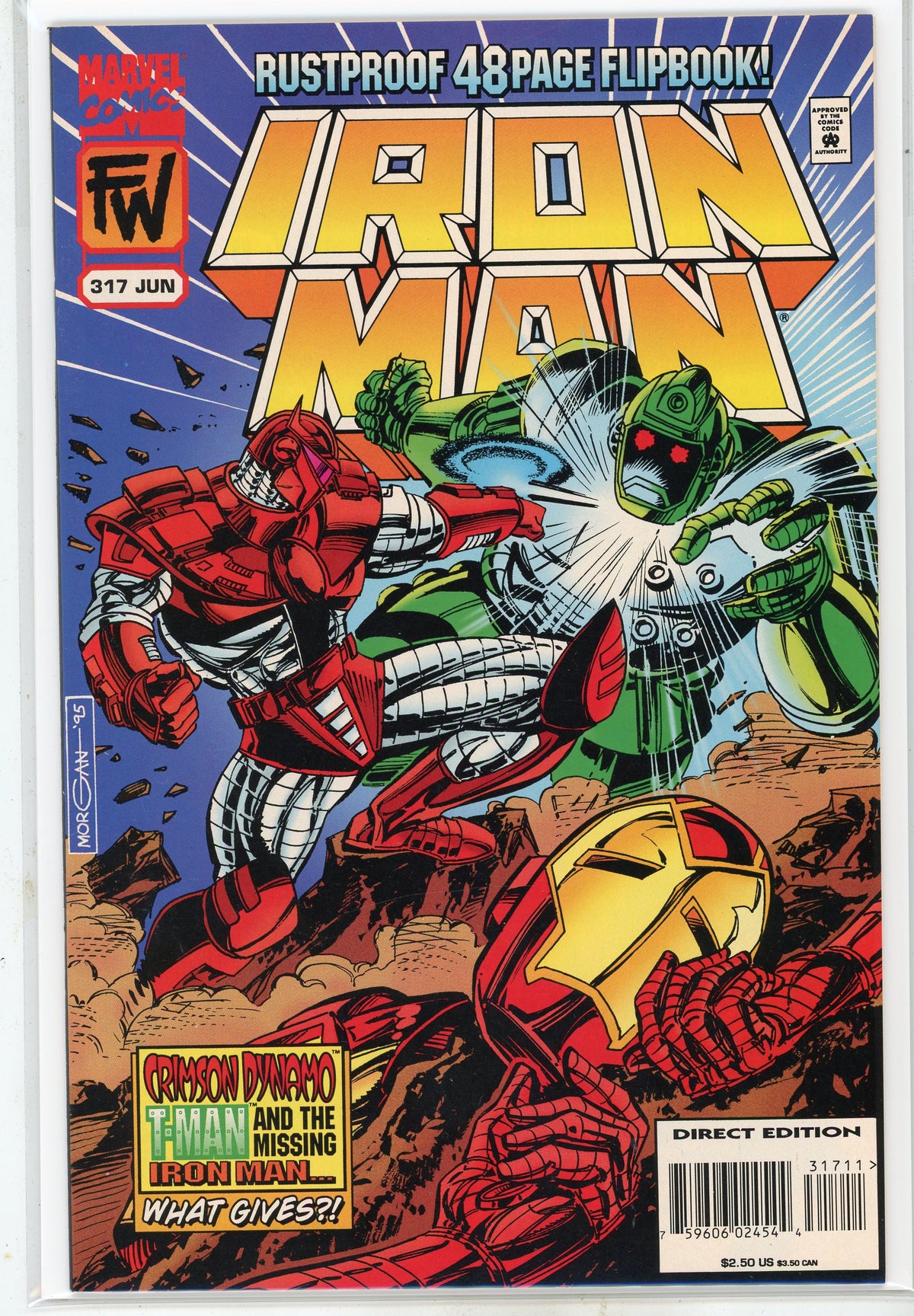IRON MAN #317 NM GIANT SIZE FLIPBOOK ACTION PACKED COVER STUNNING COLOR