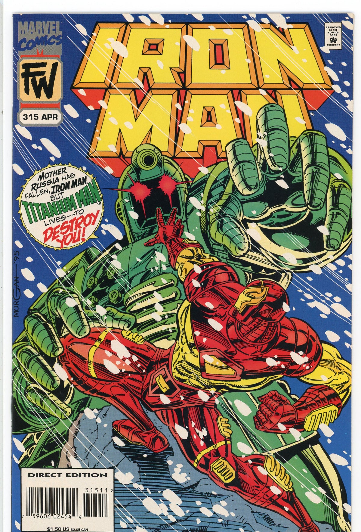 IRON MAN #315 NM TITANIUM MAN APP. GLOSSY COVER