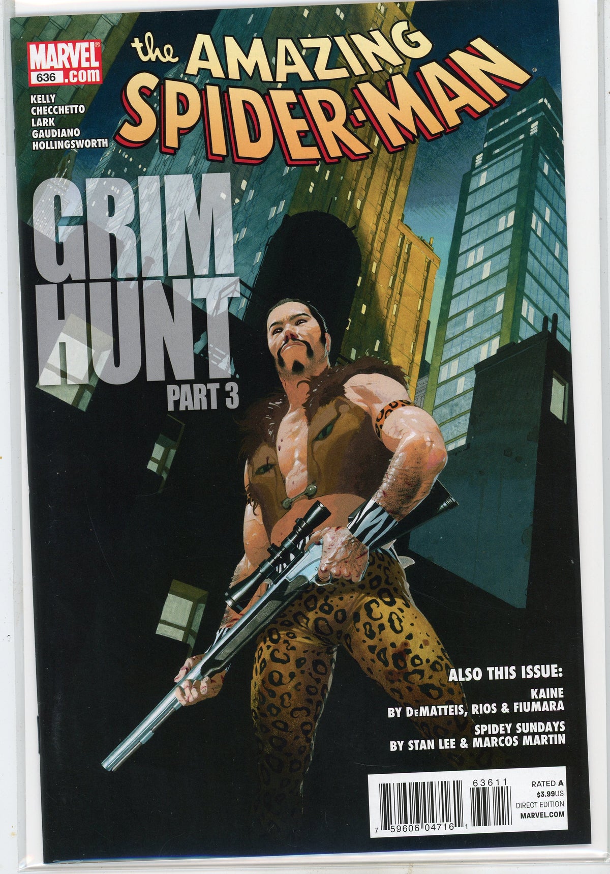 THE AMAZING SPIDERMAN #636 NM GRIM HUNT PART 3 SPECTACULAR COVER GEM