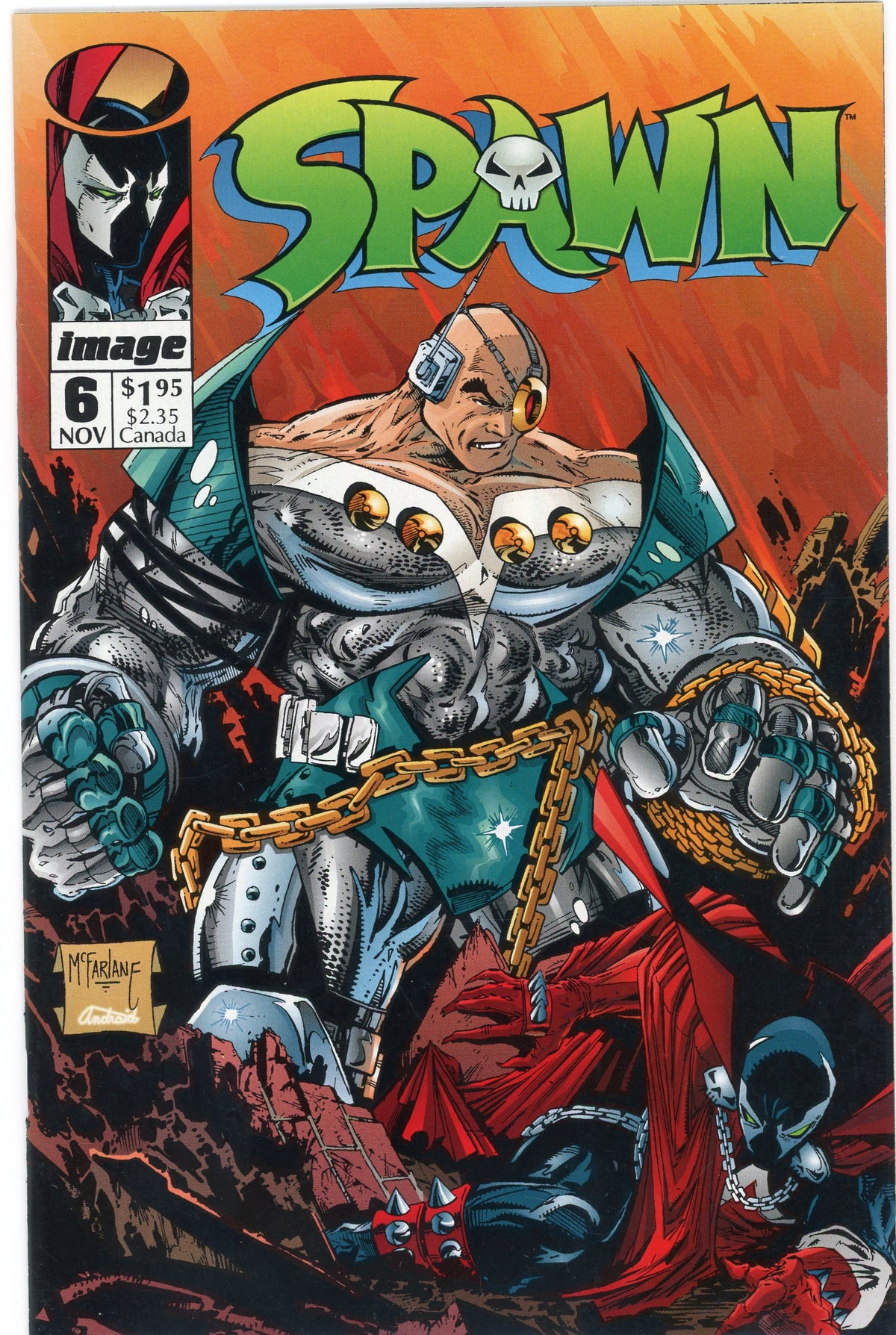 SPAWN #6 NM AWE INSPIRING MCFARLANE COVER FANTASTIC GLOSSY SHEEN