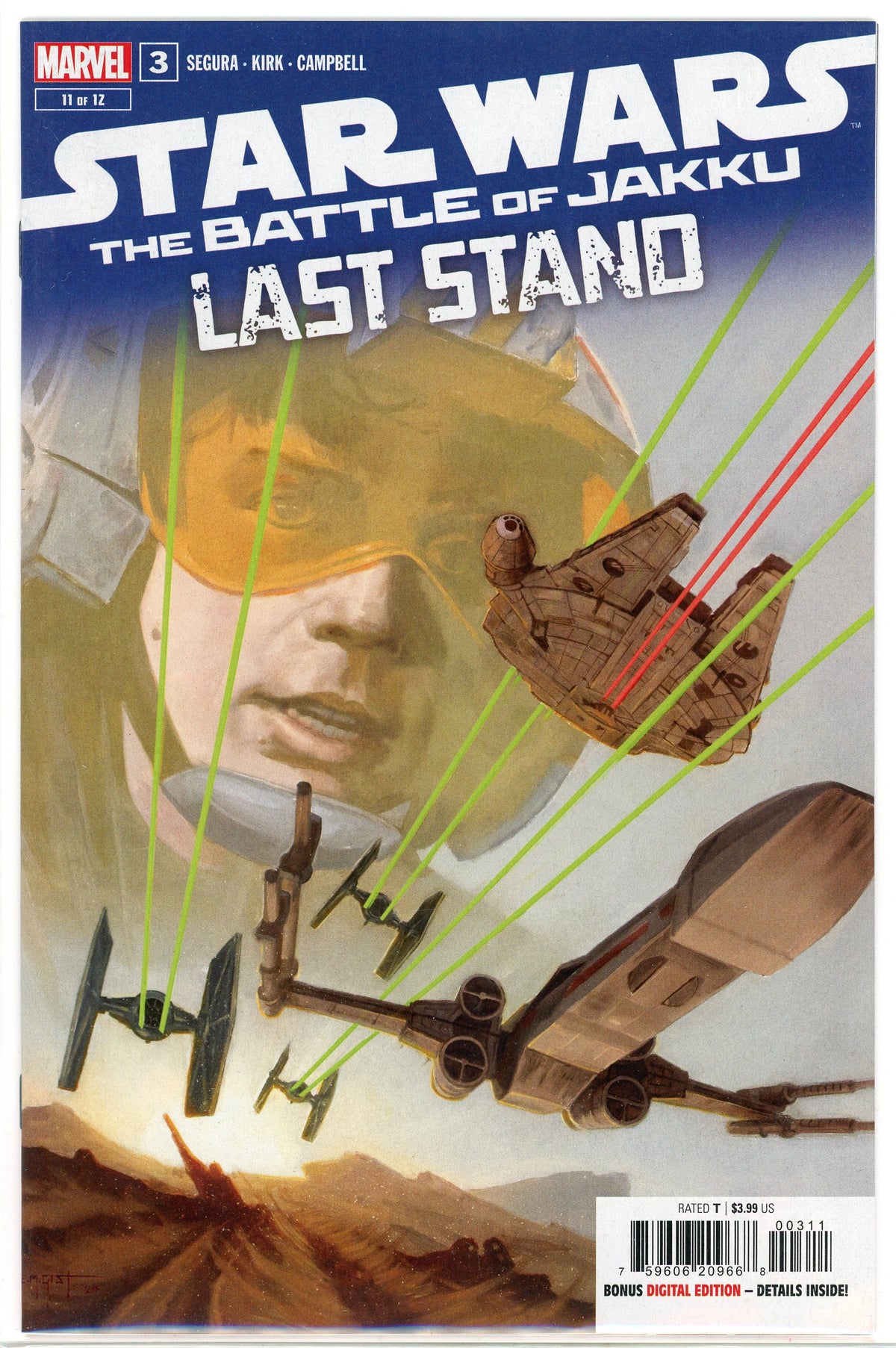 STAR WARS #3 BATTLE OF JAKKU LAST STAND 11 OF 12 NM SEGURA WORK STUNNING AERIAL FIGHT COVER