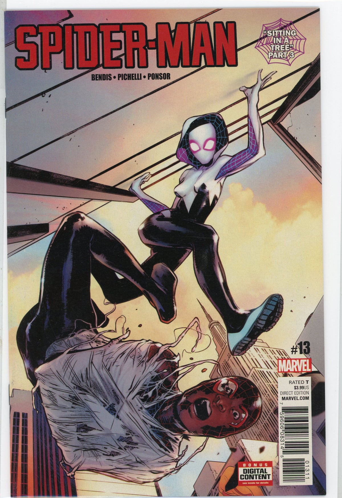 SPIDERMAN #13 NM BENDIS WORK SPECTACULAR COVER TREMENDOUS SHEEN