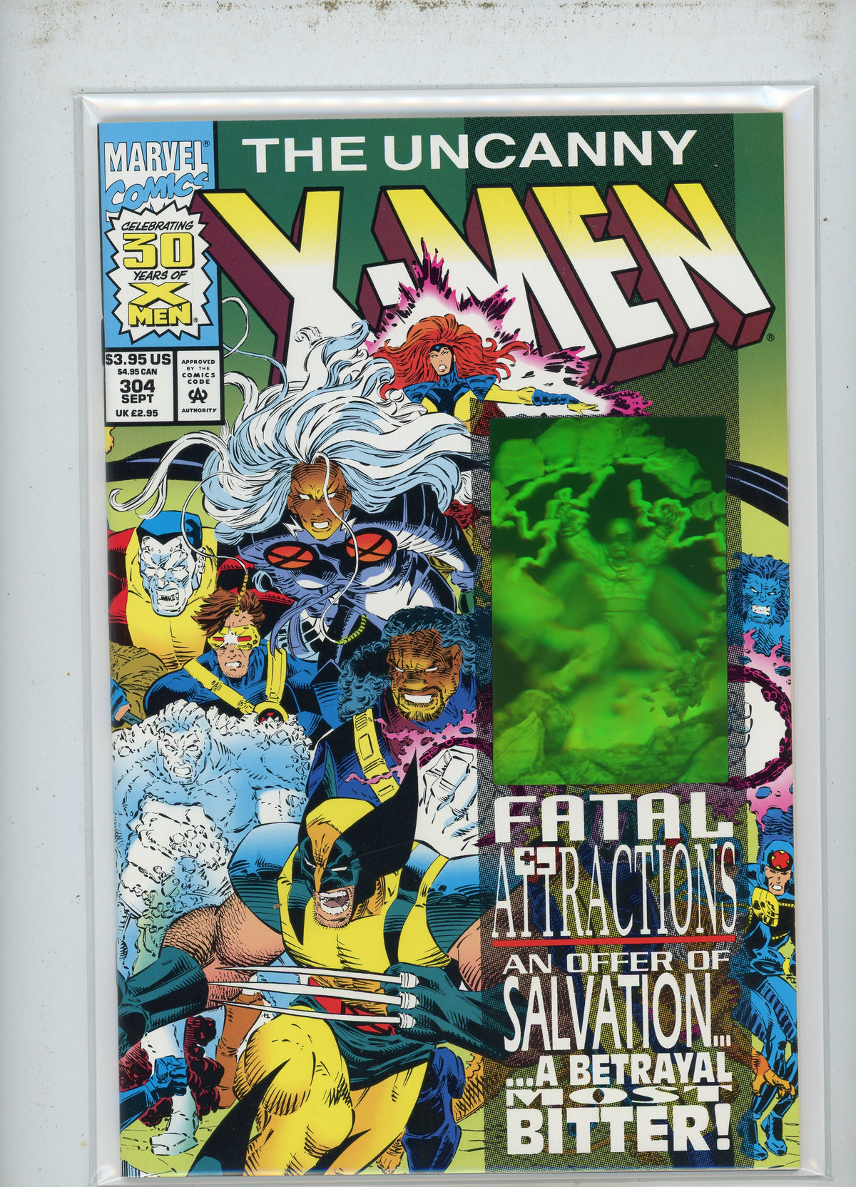 THE UNCANNY X-MEN #304 NM GREAT HOLOGRAM COVER VIBRANT COLOR