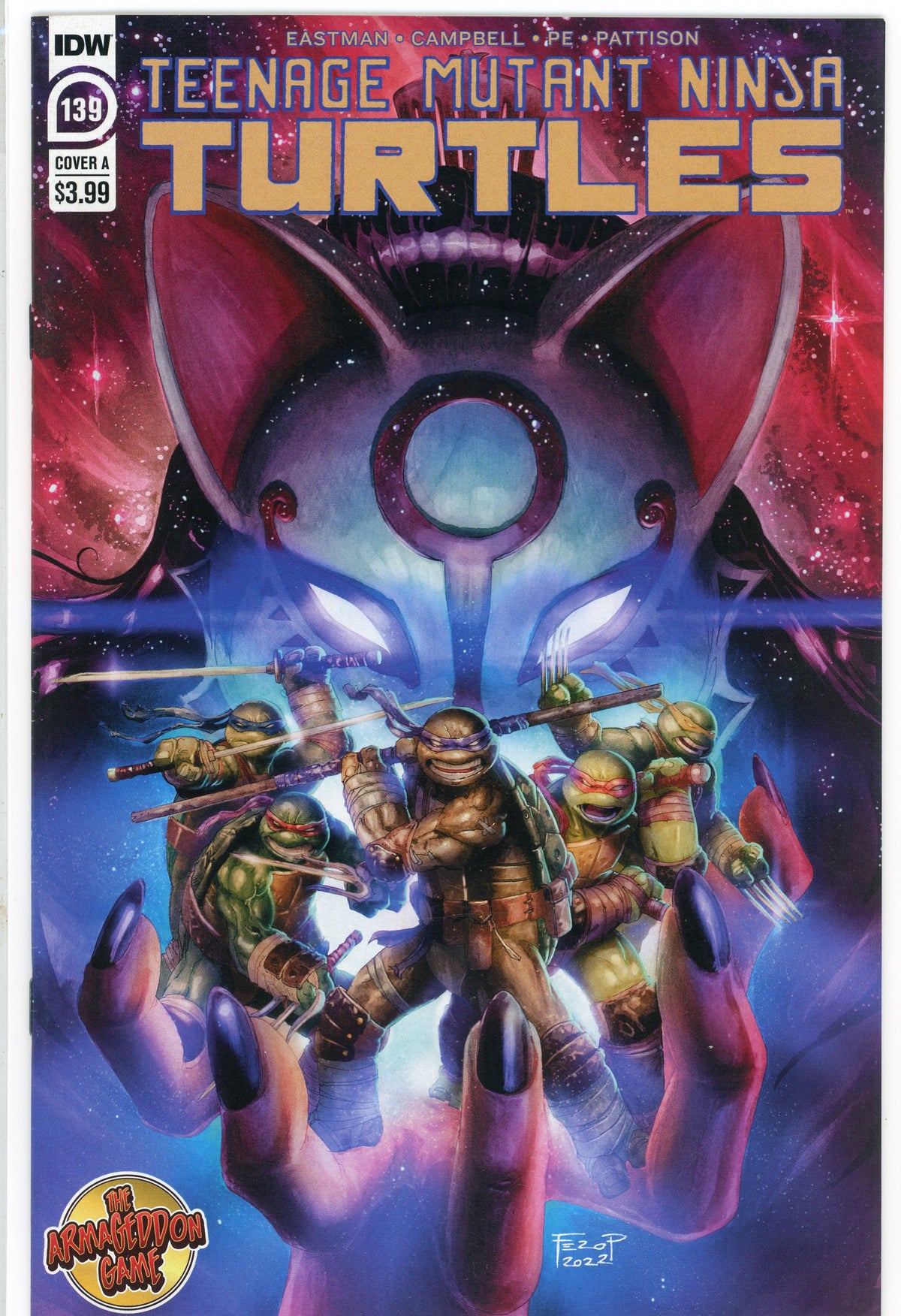 TMNT #139 COVER A COSMIC COVER SPECTACULAR GLOSSY SHEEN