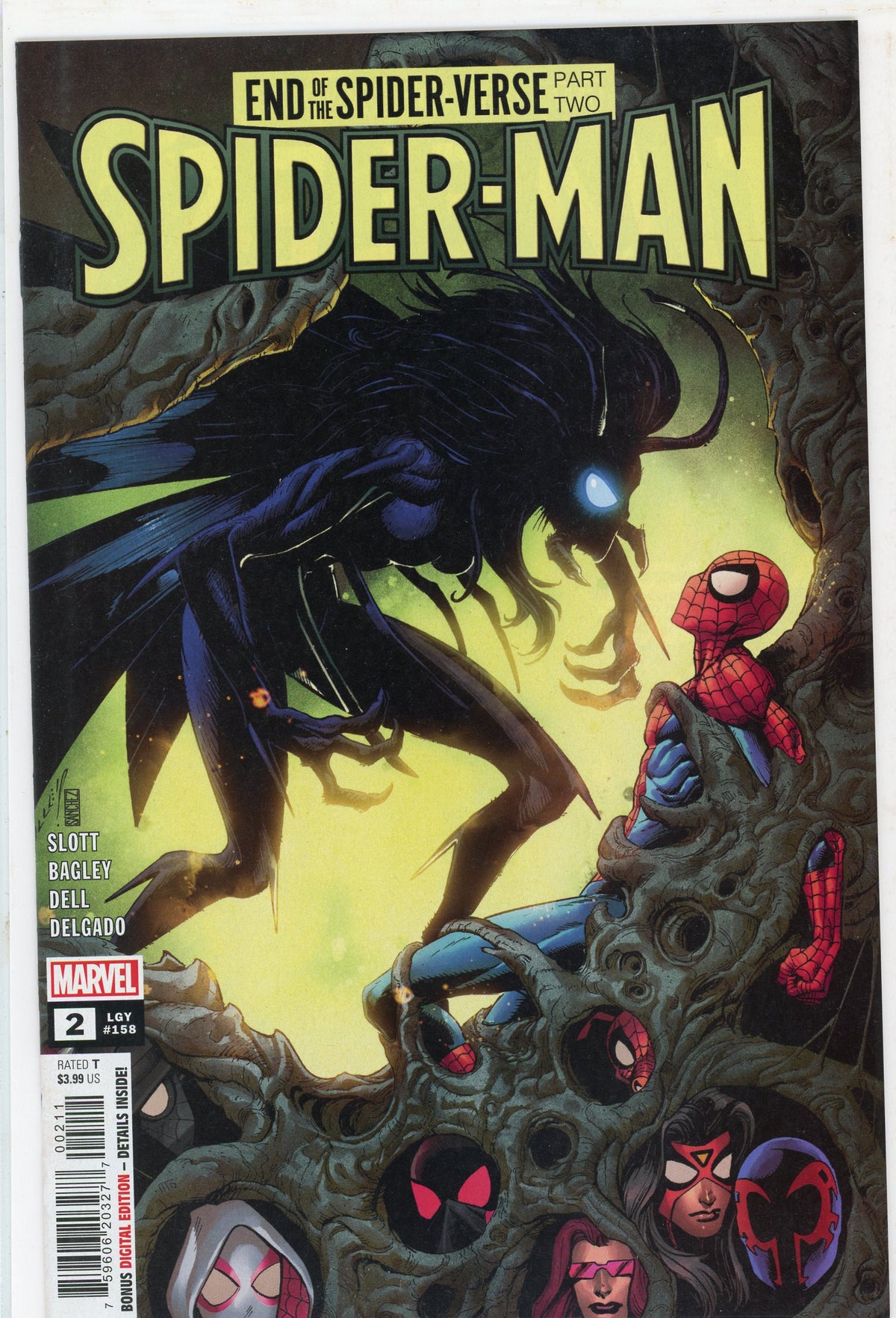 SPIDERMAN #2 END OF THE SPIDERVERSE PART 2 NM BAGLEY SLOTT WORK GREAT GLOSS