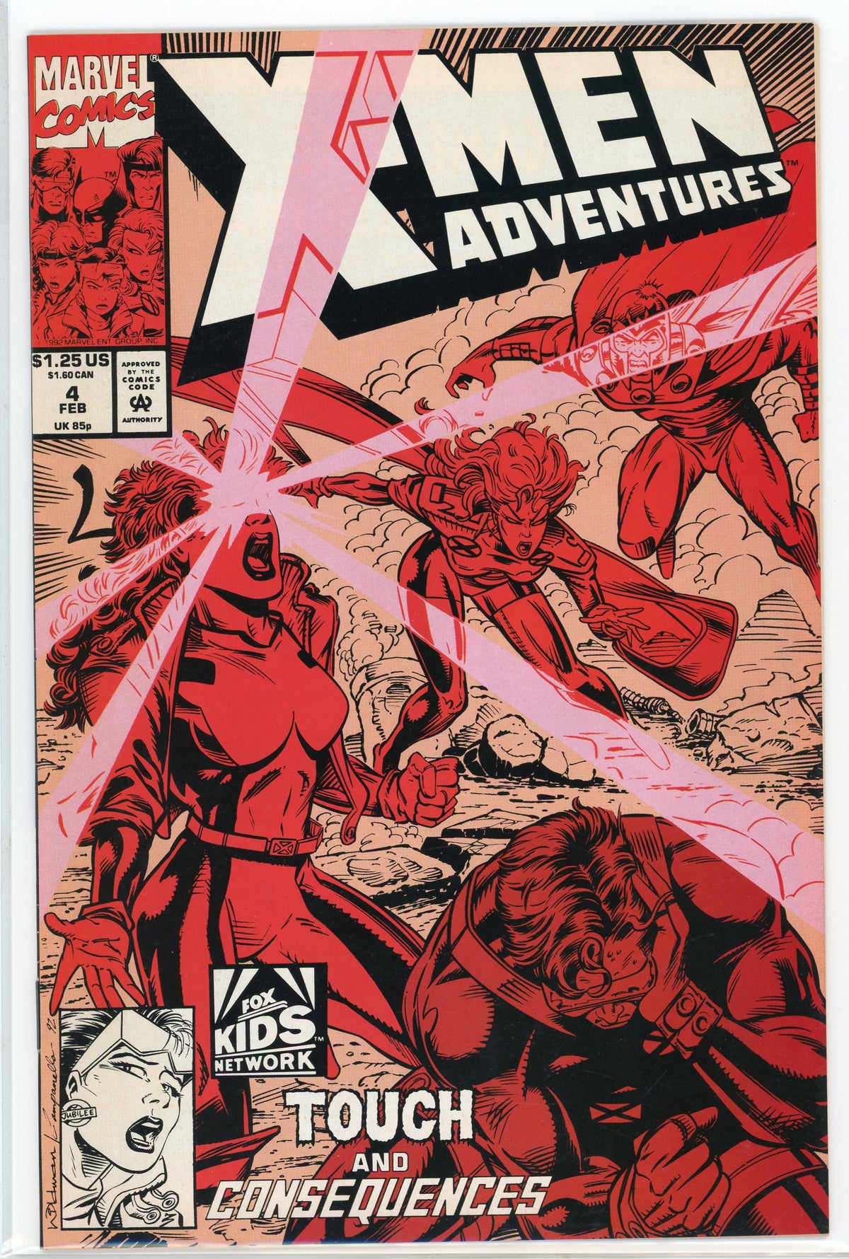X-MEN ADVENTURES #4 NM GREAT RED TONE COVER DAZZLING GLOSSY SHEEN