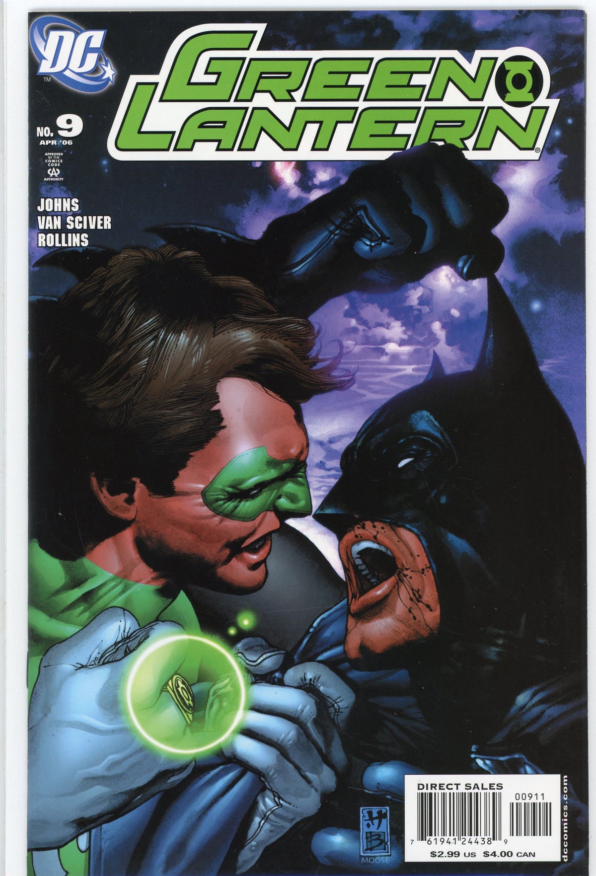 GREEN LANTERN #9 2006 NM JOHNS VAN SCIVER WORK GLOSSY COVER 1ST NEW TATOOED MAN