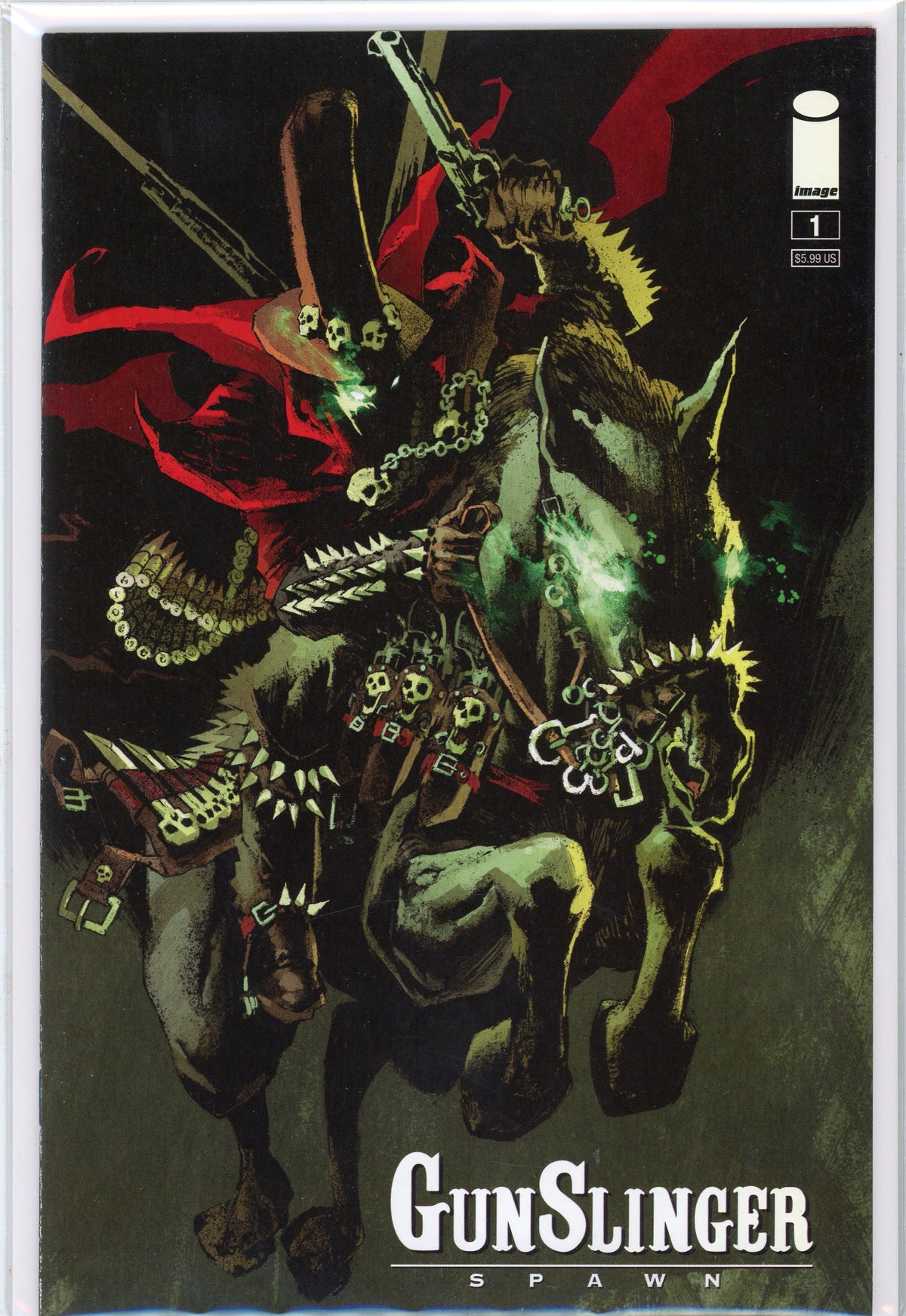 GUNSLINGER SPAWN #1 NM FABULOUS COVER GREAT COVER PALETTE