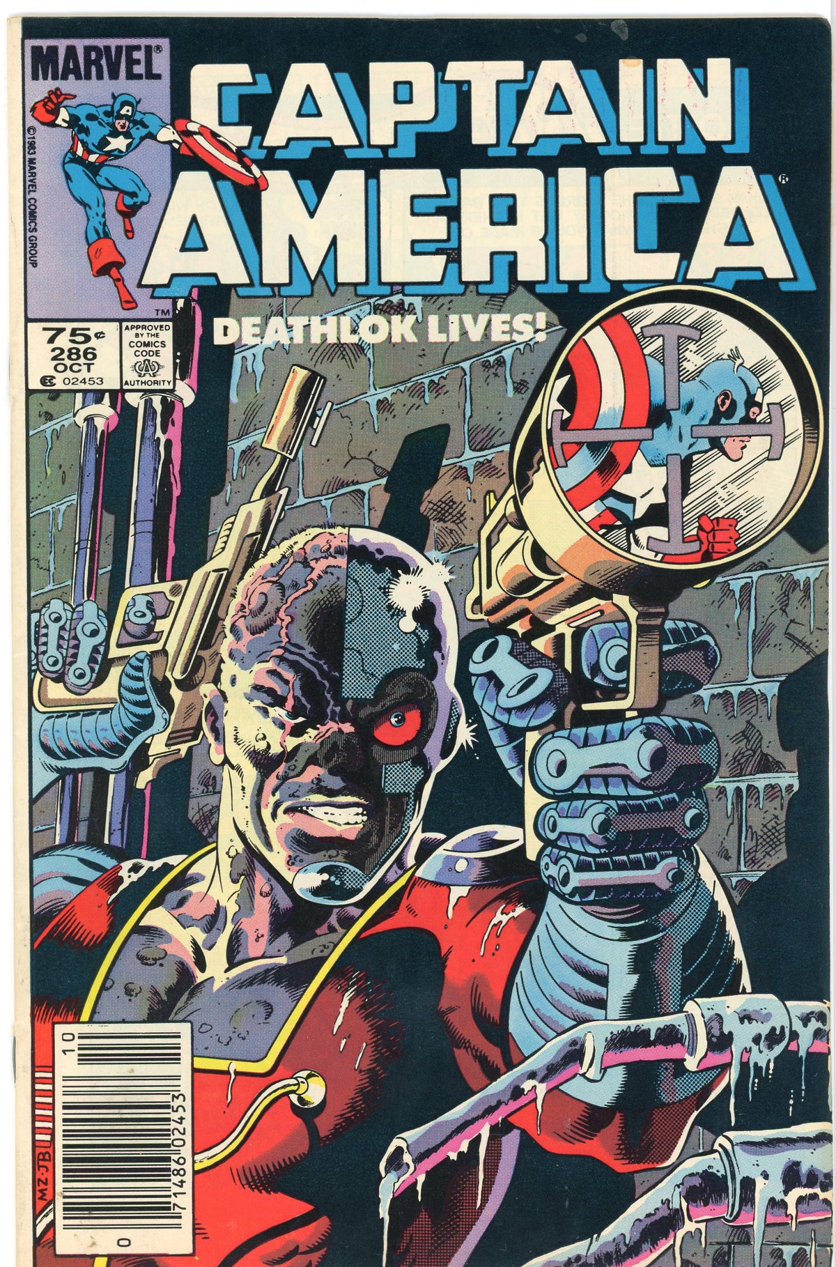 CAPTAIN AMERICA #286 DEATHLOK APP. SUSPENSEFUL COVER