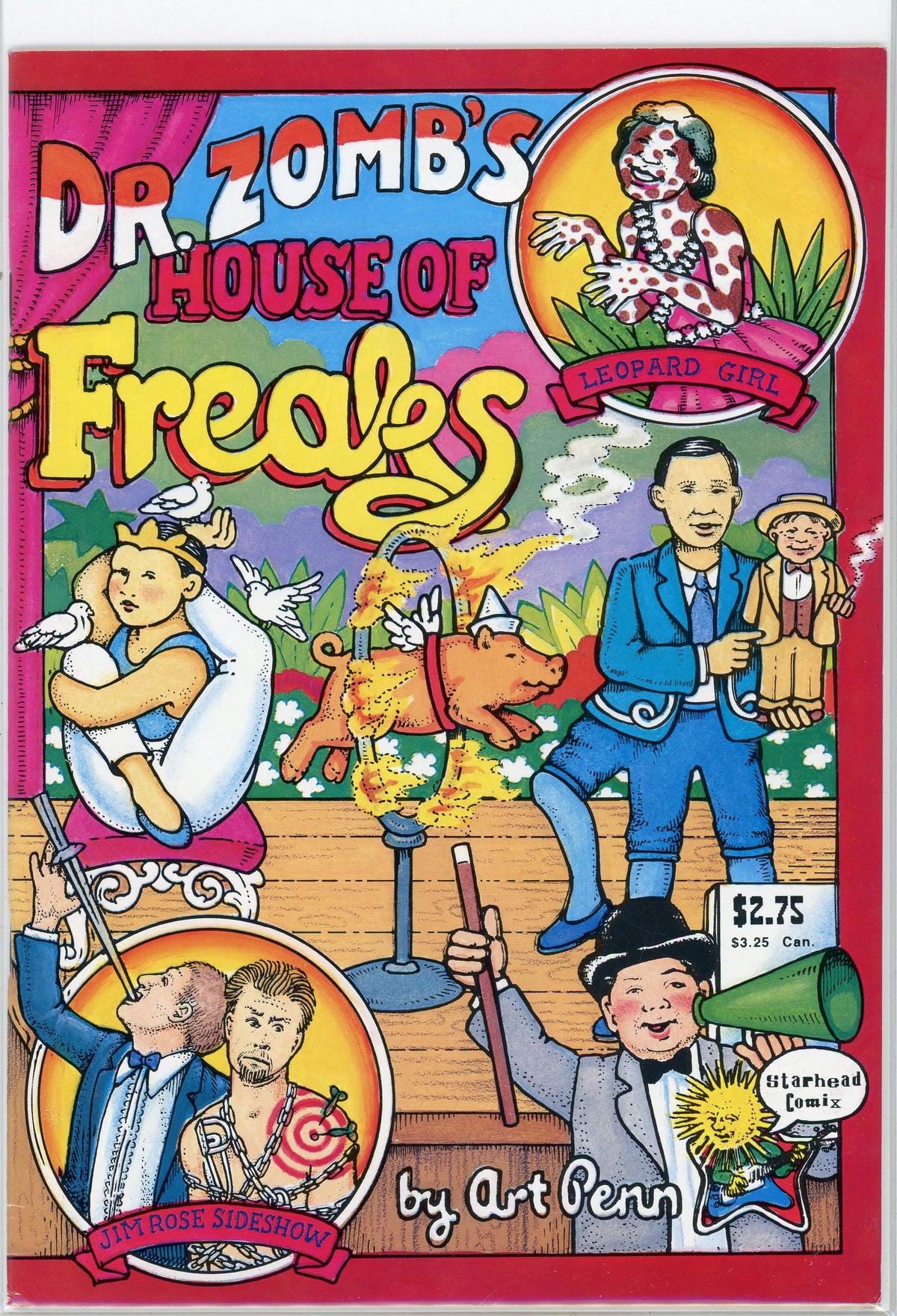 DR. ZOMBS HOUSE OF FREAKS NM ART BY ART PENN BIZARRE GEM