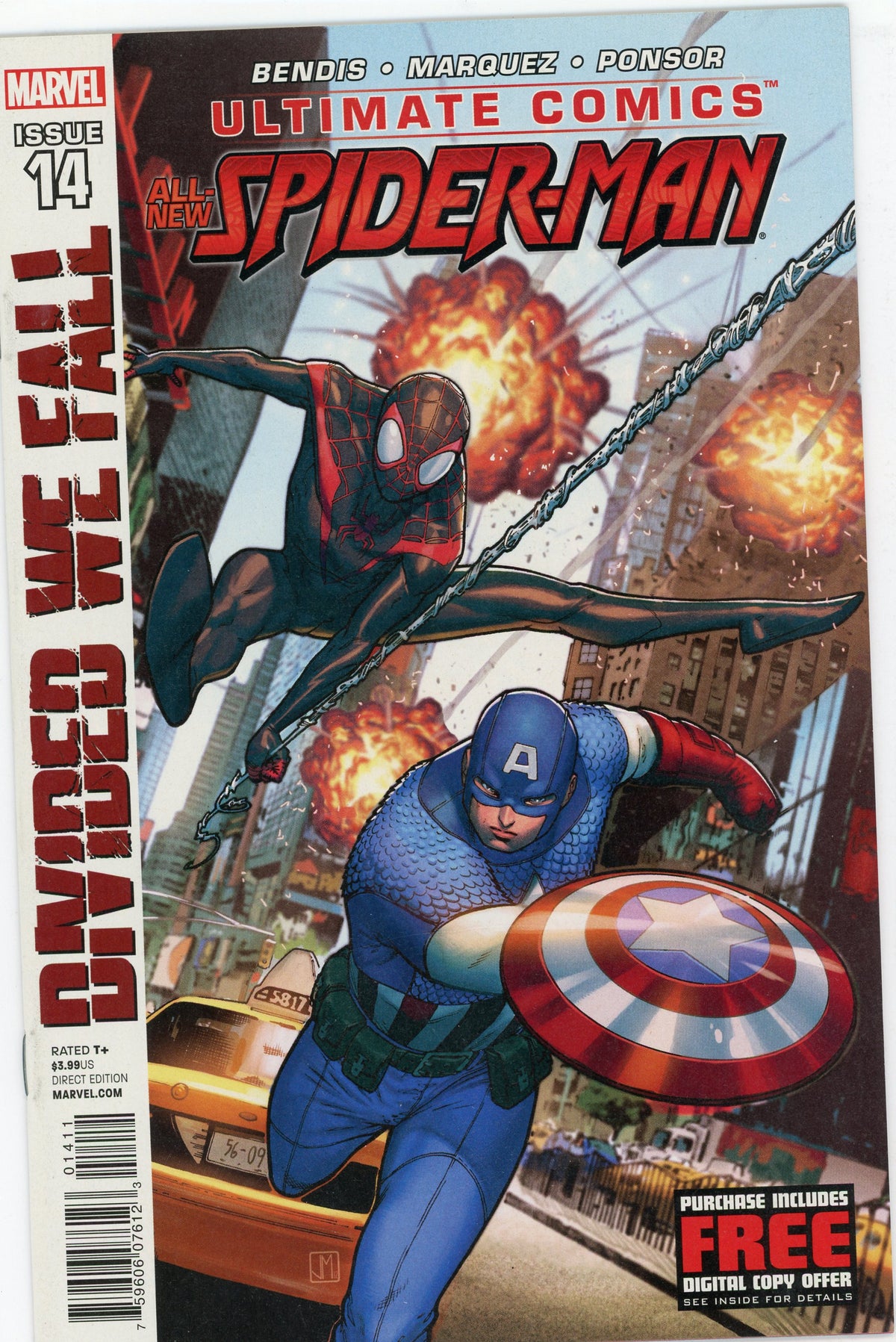 ULTIMATE COMICS ALL NEW SPIDERMAN #14 NM EXPLOSIVE COVER CAPTAIN AMERICA