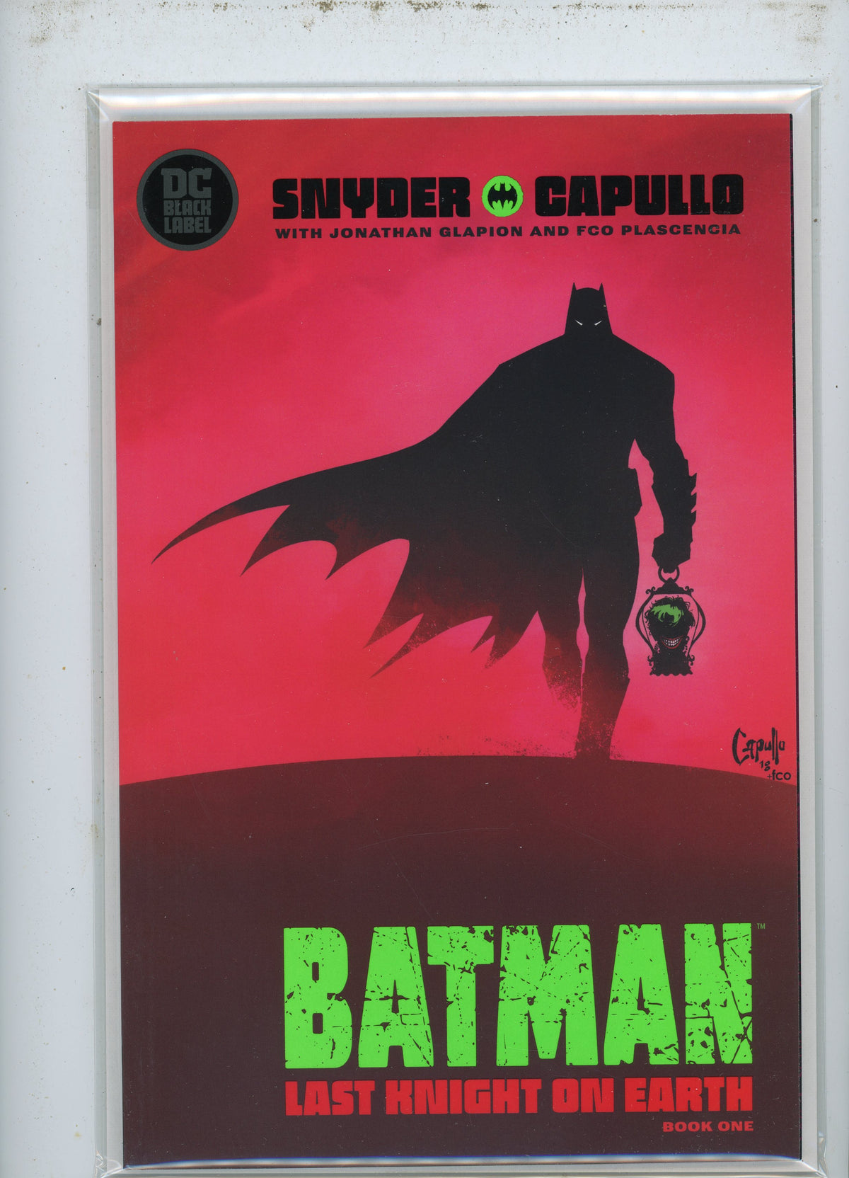 BATMAN LAST KNIGHT ON EARTH #1 NM SNYDER CAPULLO WORK AWESOME COVER