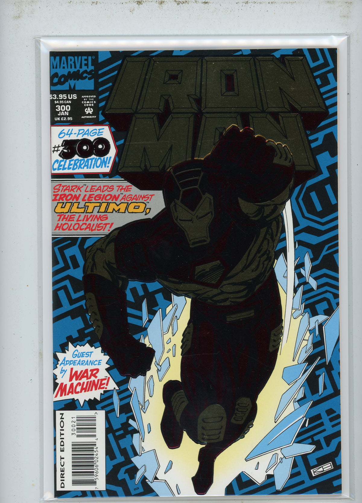 IRON MAN #300 NM WAR MACHINE APP. ICONIC COVER GLOSSY
