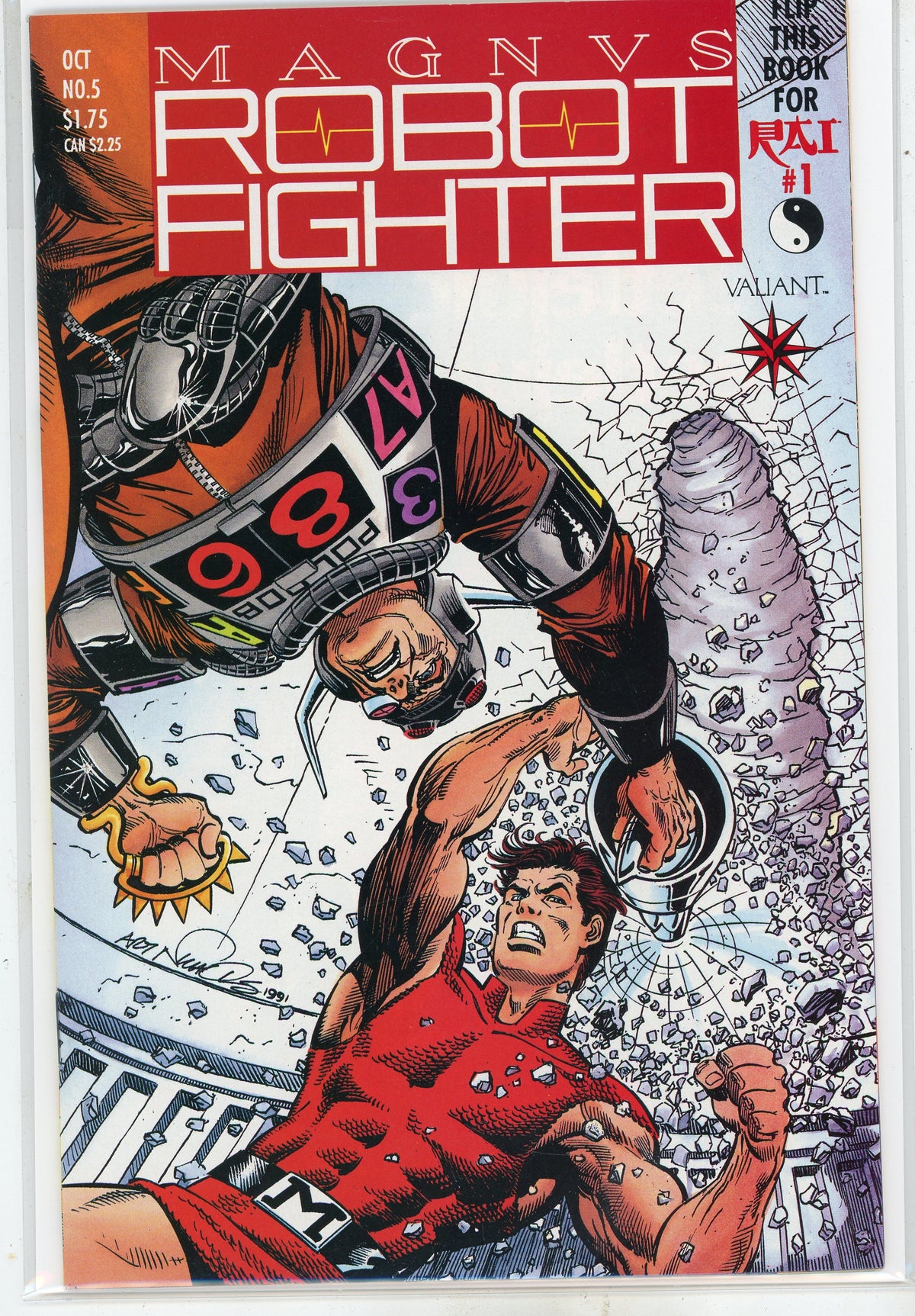 MAGNUS ROBOT FIGHTER #5 NM TERRIFIC BATTLE COVER STUNNING GLOSS