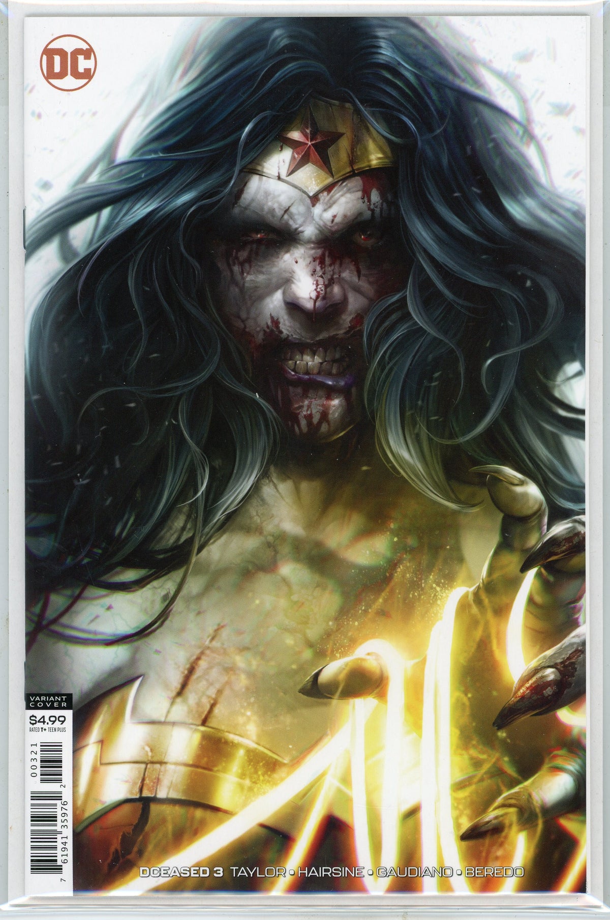 DCEASED #3 NM VARIANT ED. WONDER WOMAN ZOMBIE COVER BRILLIANT SHEEN