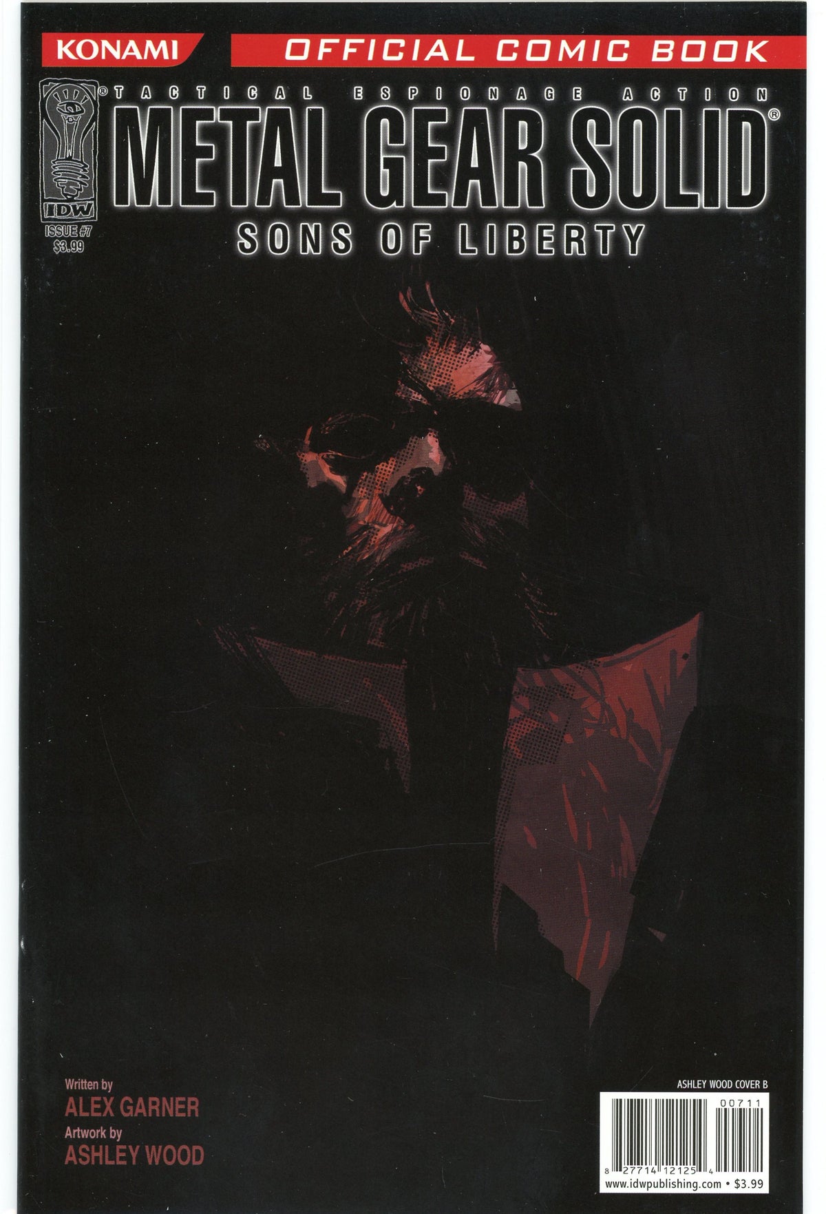 METAL GEAR SOLID #7 NM SONS OF LIBERTY AWESOME BLACK COVER NICE GLOSS