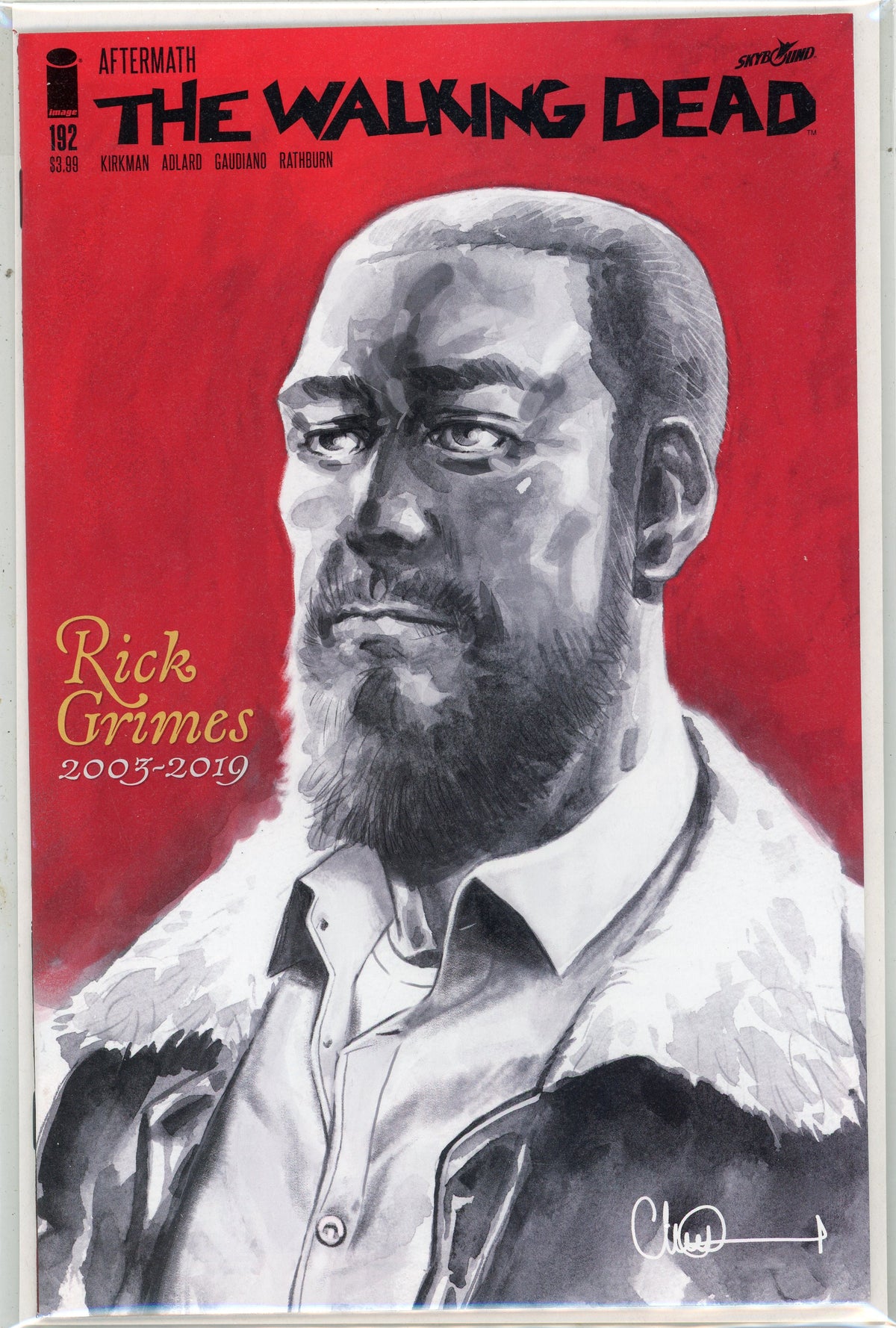 THE WALKING DEAD #192 NM TRIBUTE COVER TO RICK GRIMES EXCEPTIONAL GLOSS