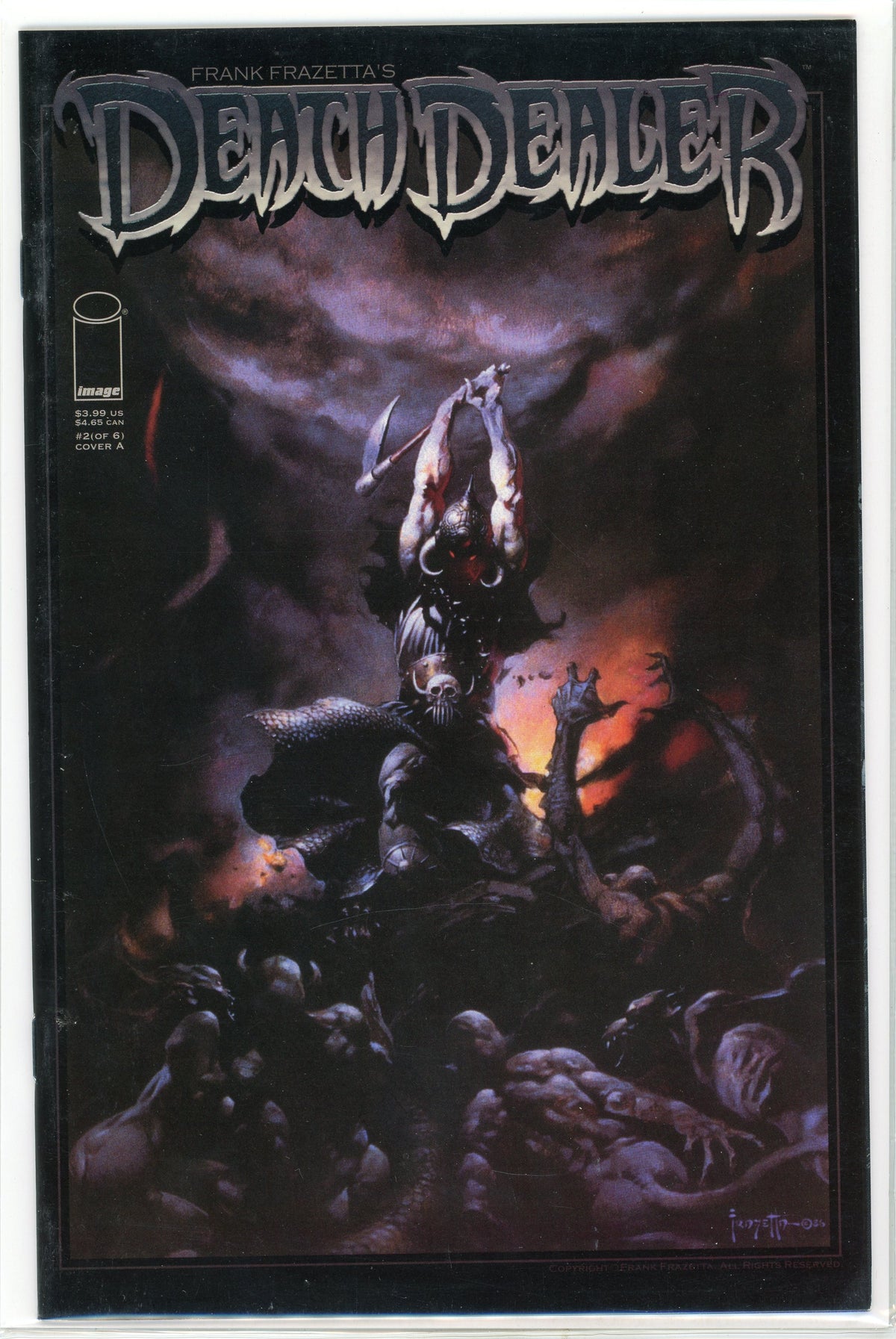 DEATH DEALER #2 OF 6 COVER A IMAGE COMICS FRANK FRAZETTA STUNNING COVER