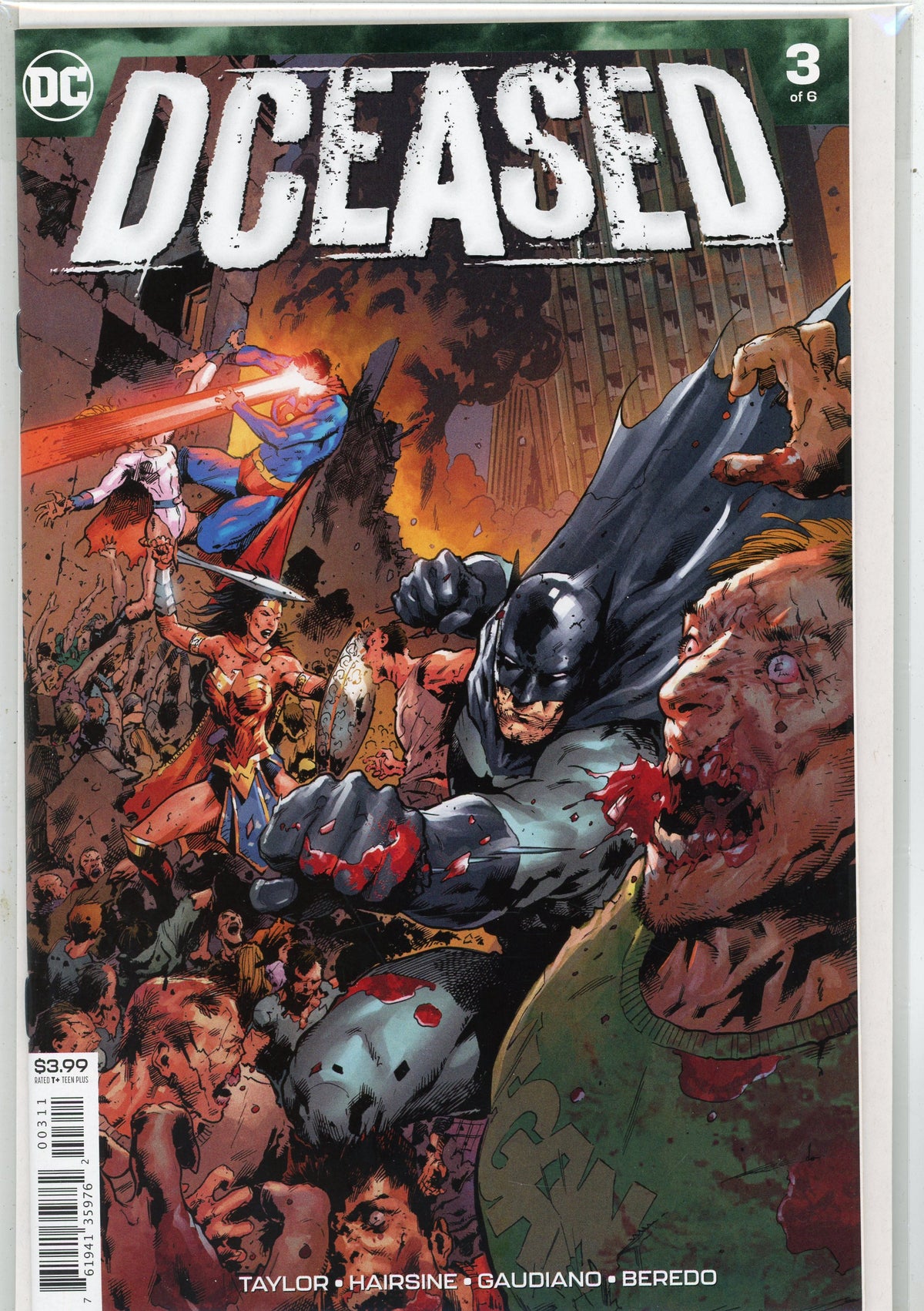 DCEASED #3 OF 6 NM STUNNING BATTLE COVER OTHERWORLDLY GLOSS