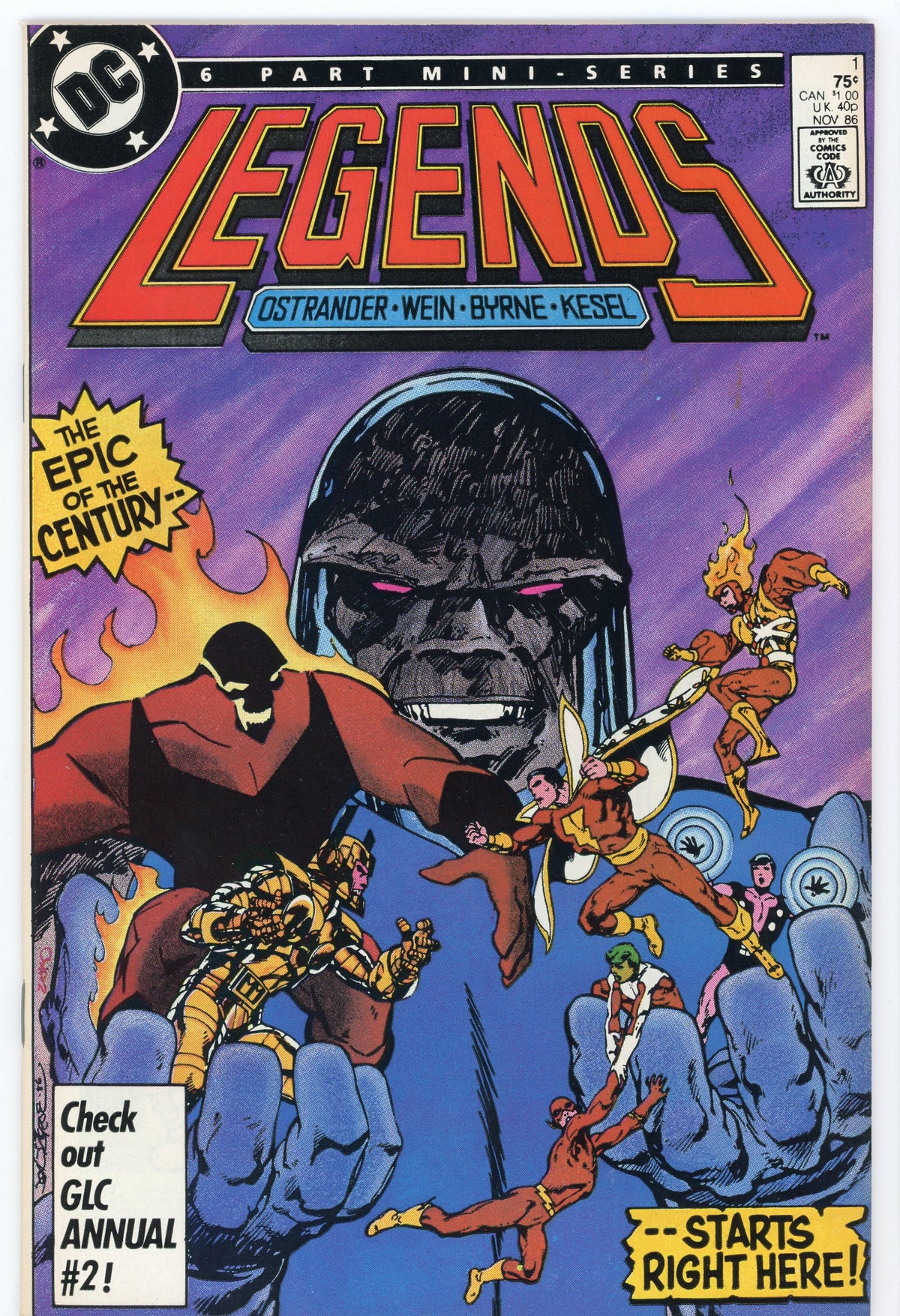 LEGENDS #1 OF 6 NM OSTRANDER WEIN BYRNE WORK STUNNING DARKSEID COVER