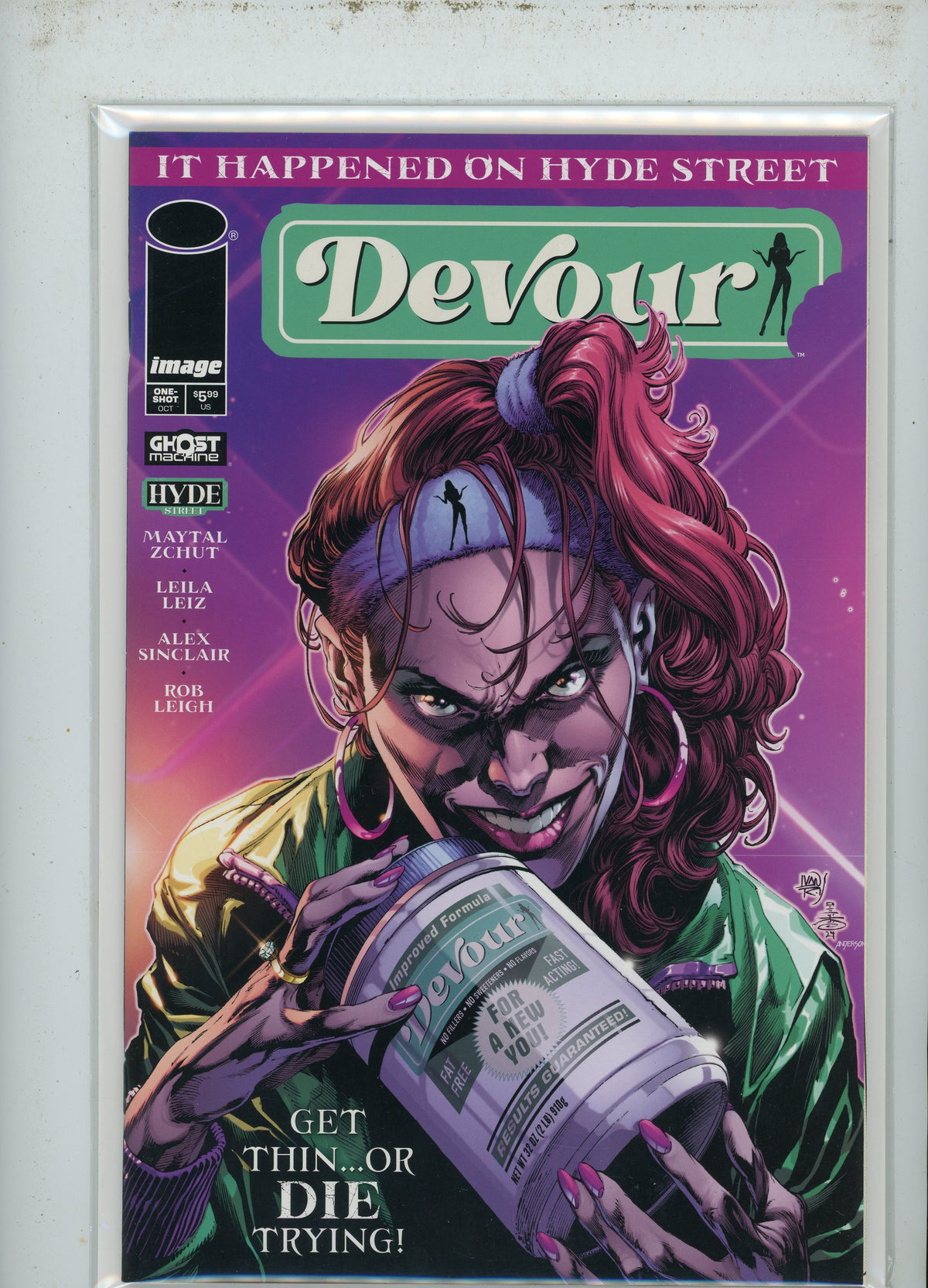 DEVOUR ONE SHOT NM ALL OUT GLOSSY COLORS DISTURBING COVER GEM