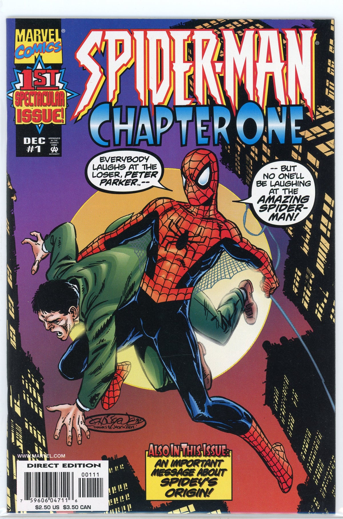 SPIDERMAN CHAPTER ONE #1 NM ASM #1 HOMAGE COVER GLOSSY SHEEN