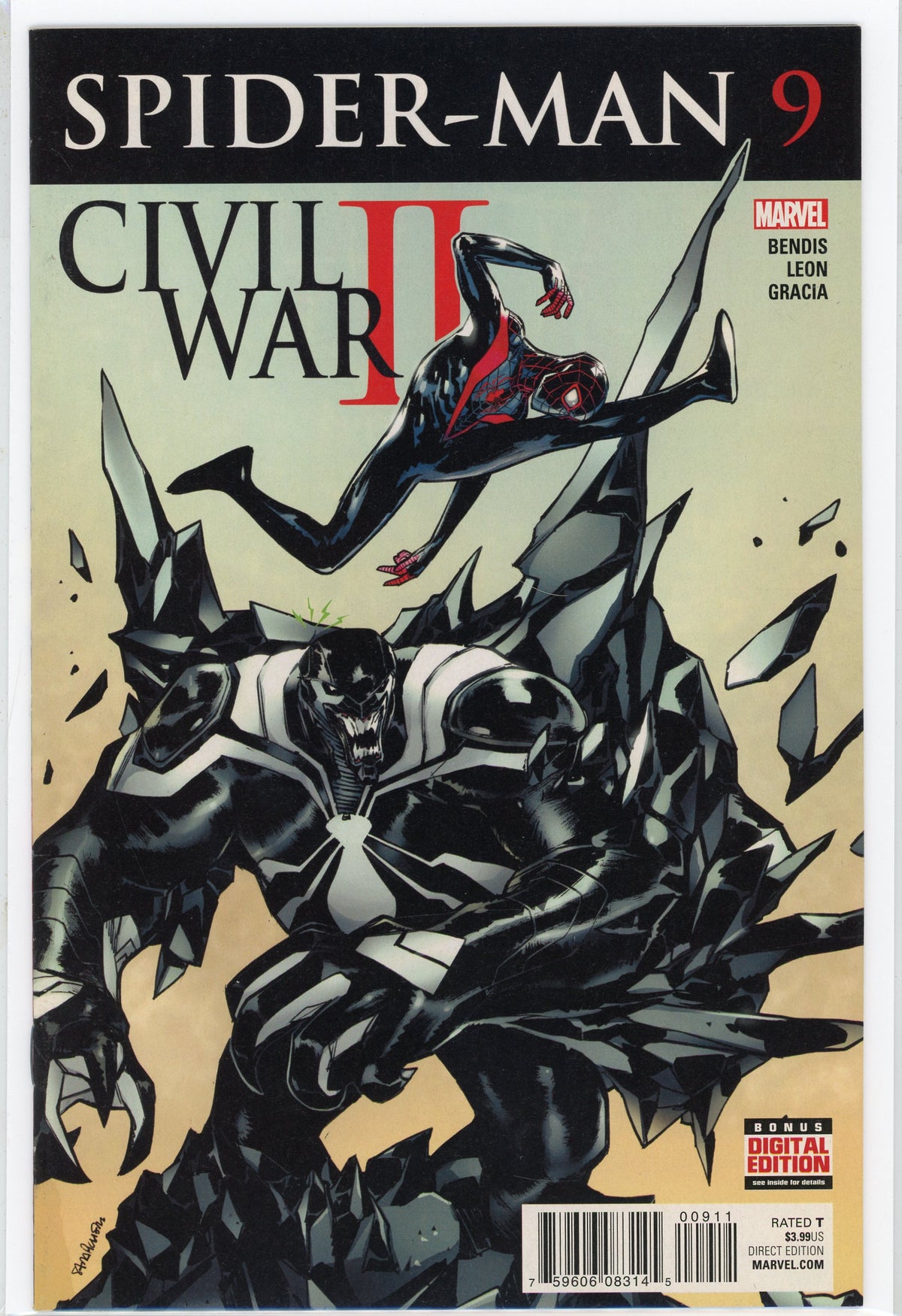 SPIDERMAN #9 CIVIL WAR 2 NM ACTION PACKED COVER GLISTENING SHEEN