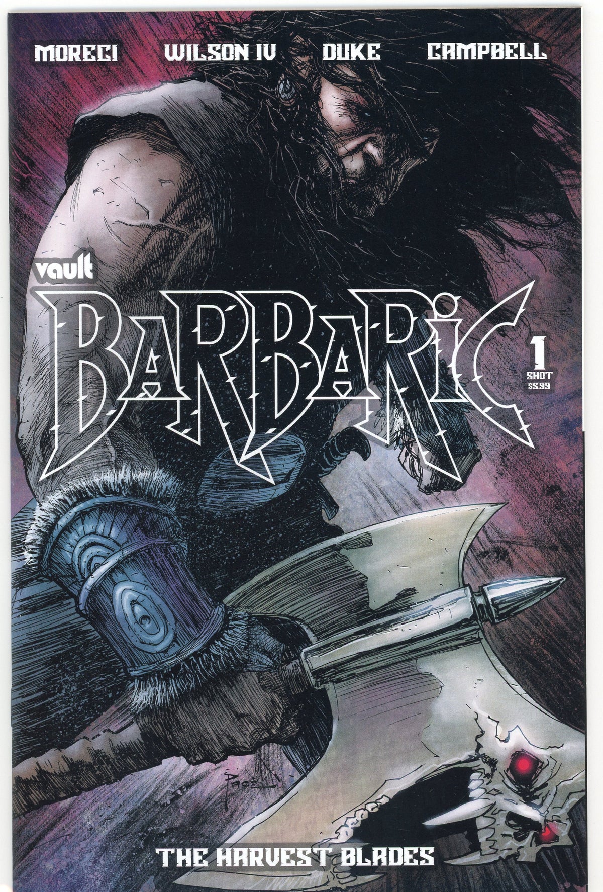 BARBARIC THE HARVEST BLADES ONE SHOT NM PHENOMENAL COVER NICE FINISH