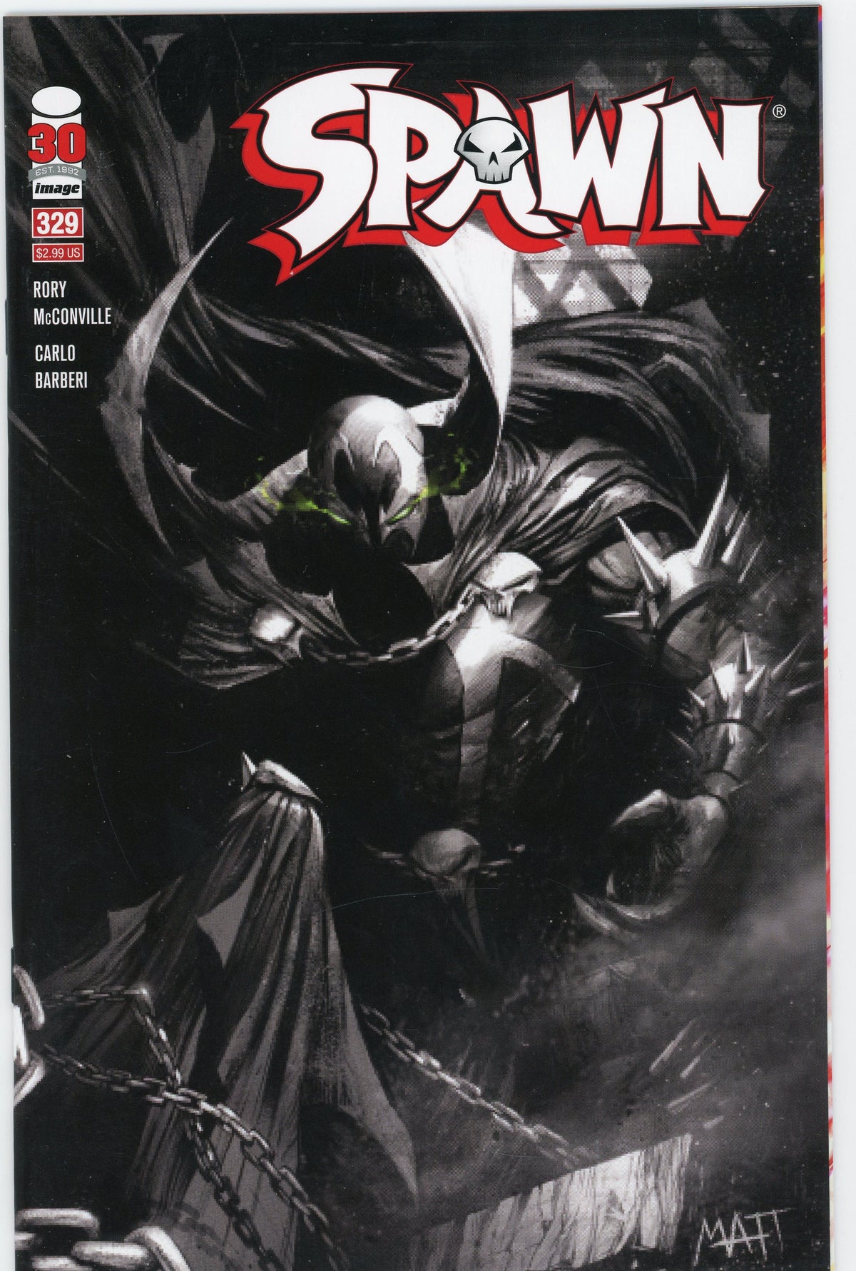 SPAWN #329 NM BREATHTAKING COVER BARBERI WORK