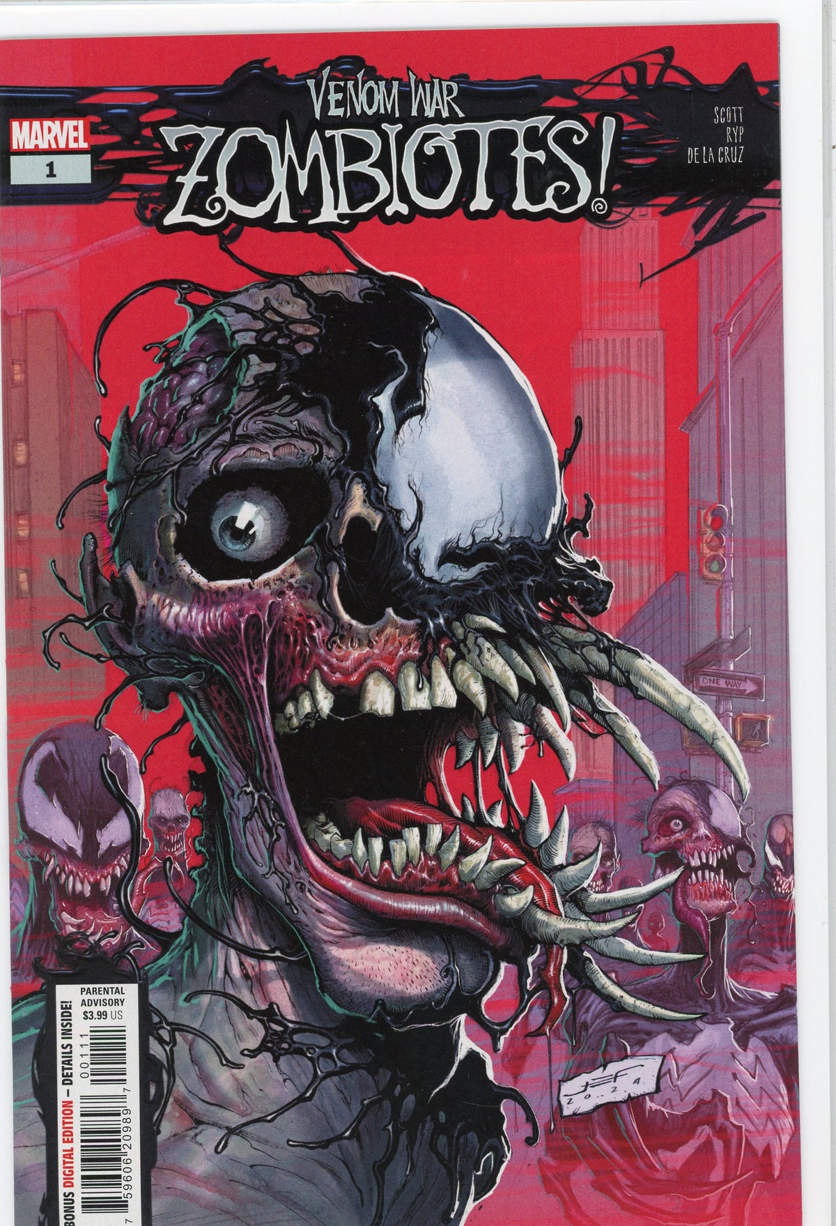 VENOM WAR ZOMBIOTES #1 NM TERRIFYING COVER TERRIFIC GLOSS