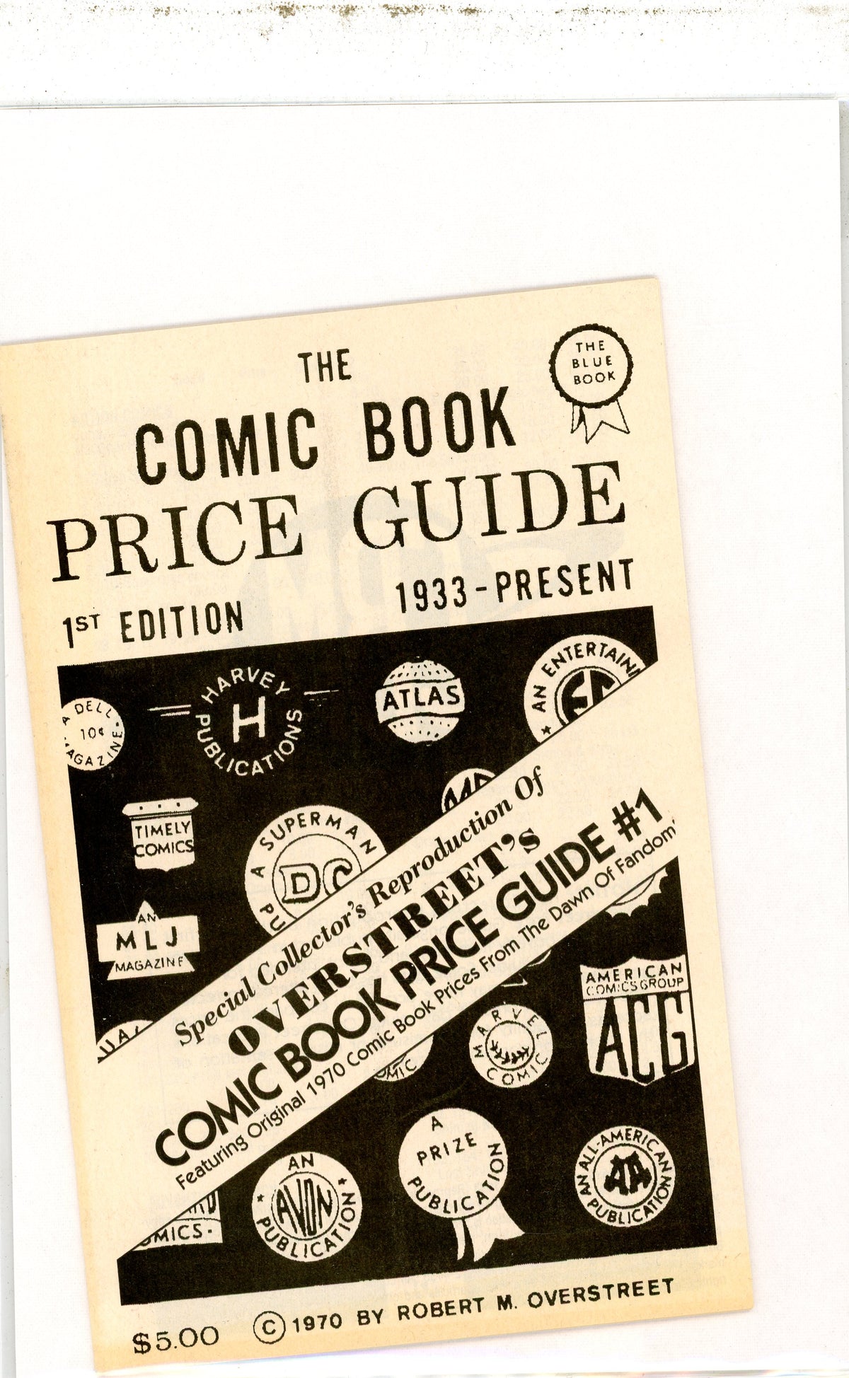 THE COMICS BOOK PRICE GUIDE 1ST EDITION NM RARE POP CULTURE ITEM