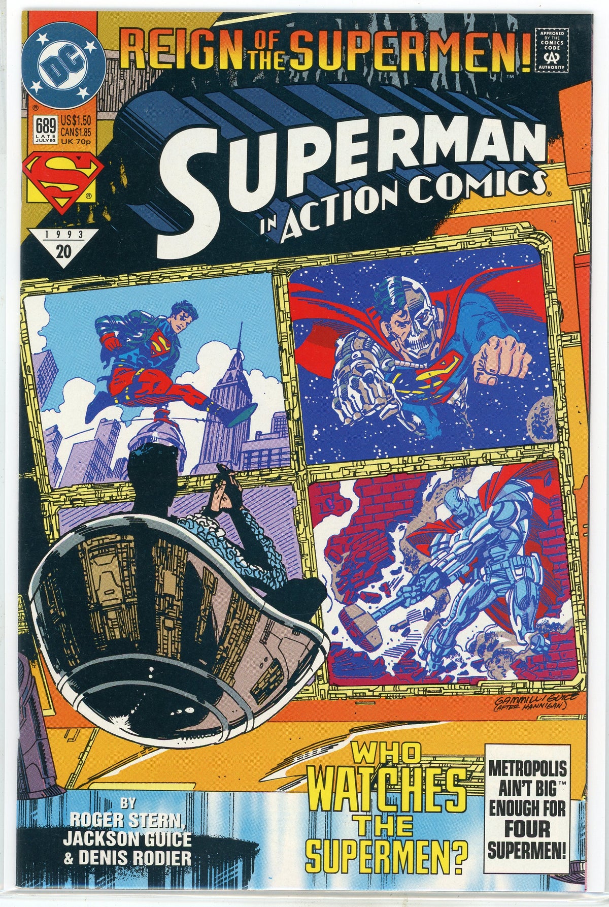 ACTION COMICS #689 NM REIGN OF THE SUPERMEN ACTION PACKED COVER NICE GLOSS