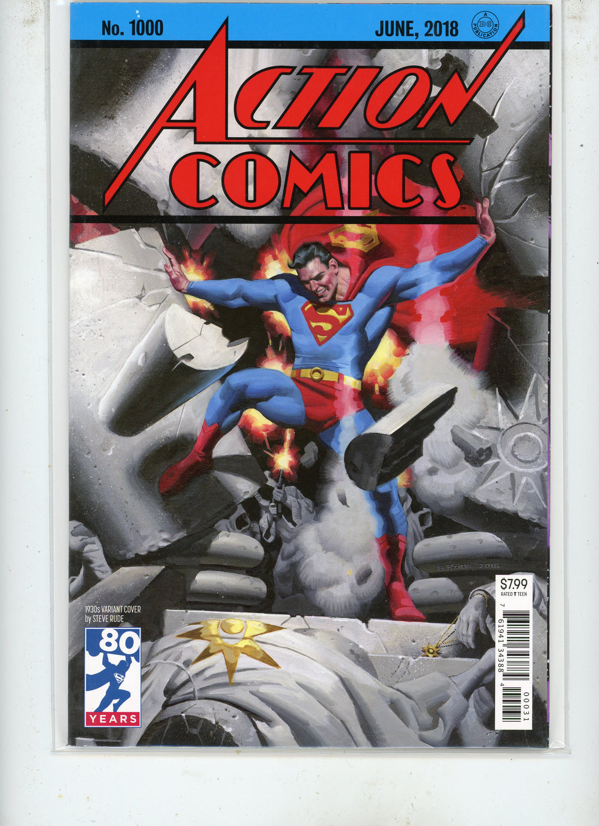 Action Comics #1000 (2018) DC Comics – 1930s Decade Alternate Cover