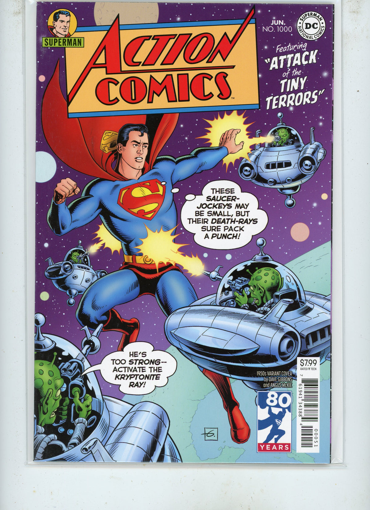Action Comics #1000 (2018) DC Comics – 1950s Decade Alternate Cover