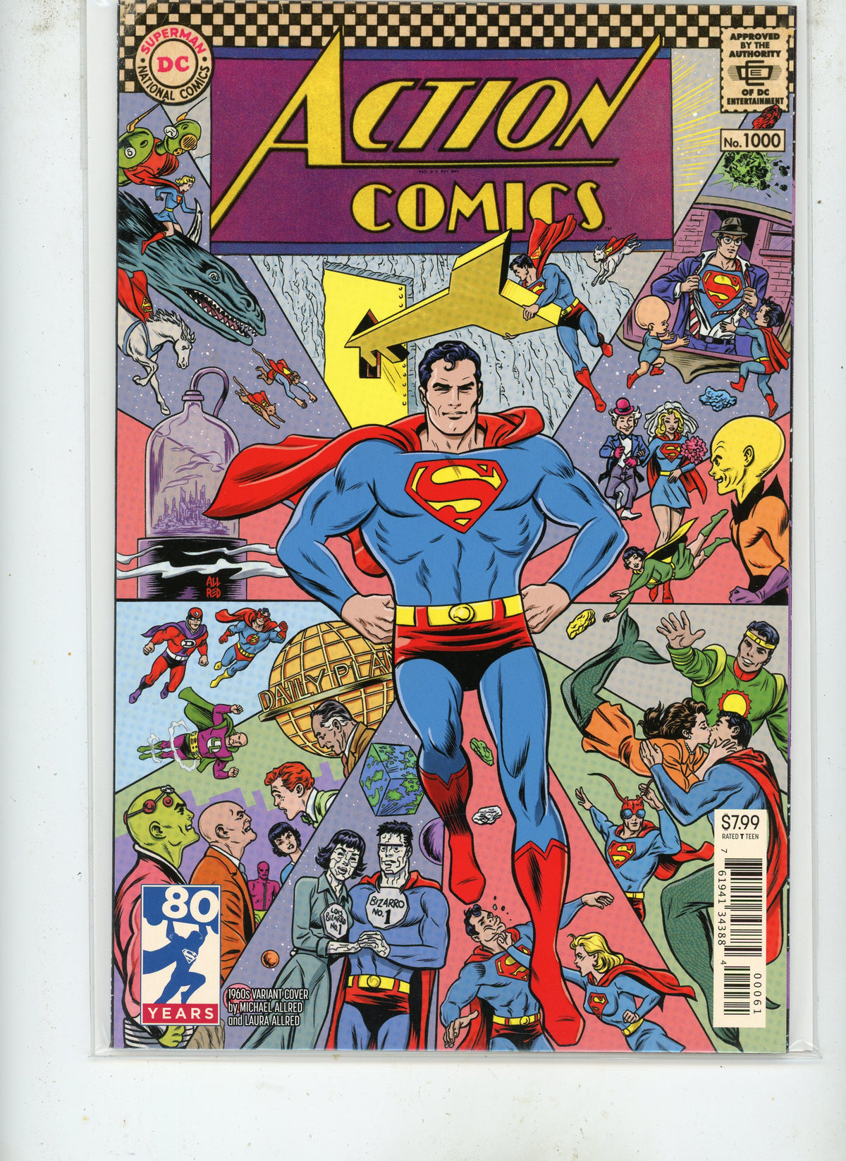 Action Comics #1000 (2018) DC Comics – 1960s Decade Alternate Cover