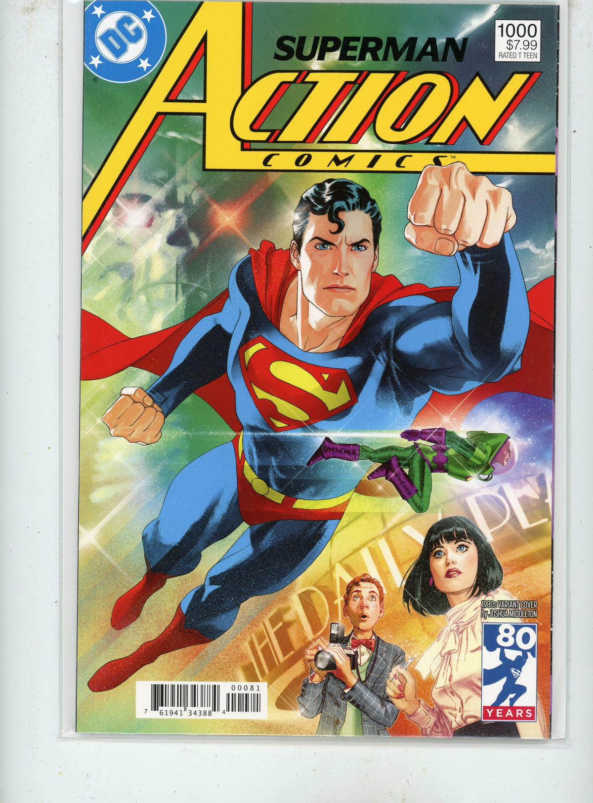 Action Comics #1000 (2018) DC Comics – 1980s Decade Alternate Cover