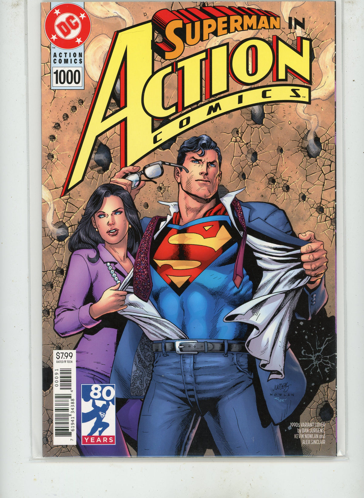 Action Comics #1000 (2018) DC Comics – 1990s Decade Alternate Cover