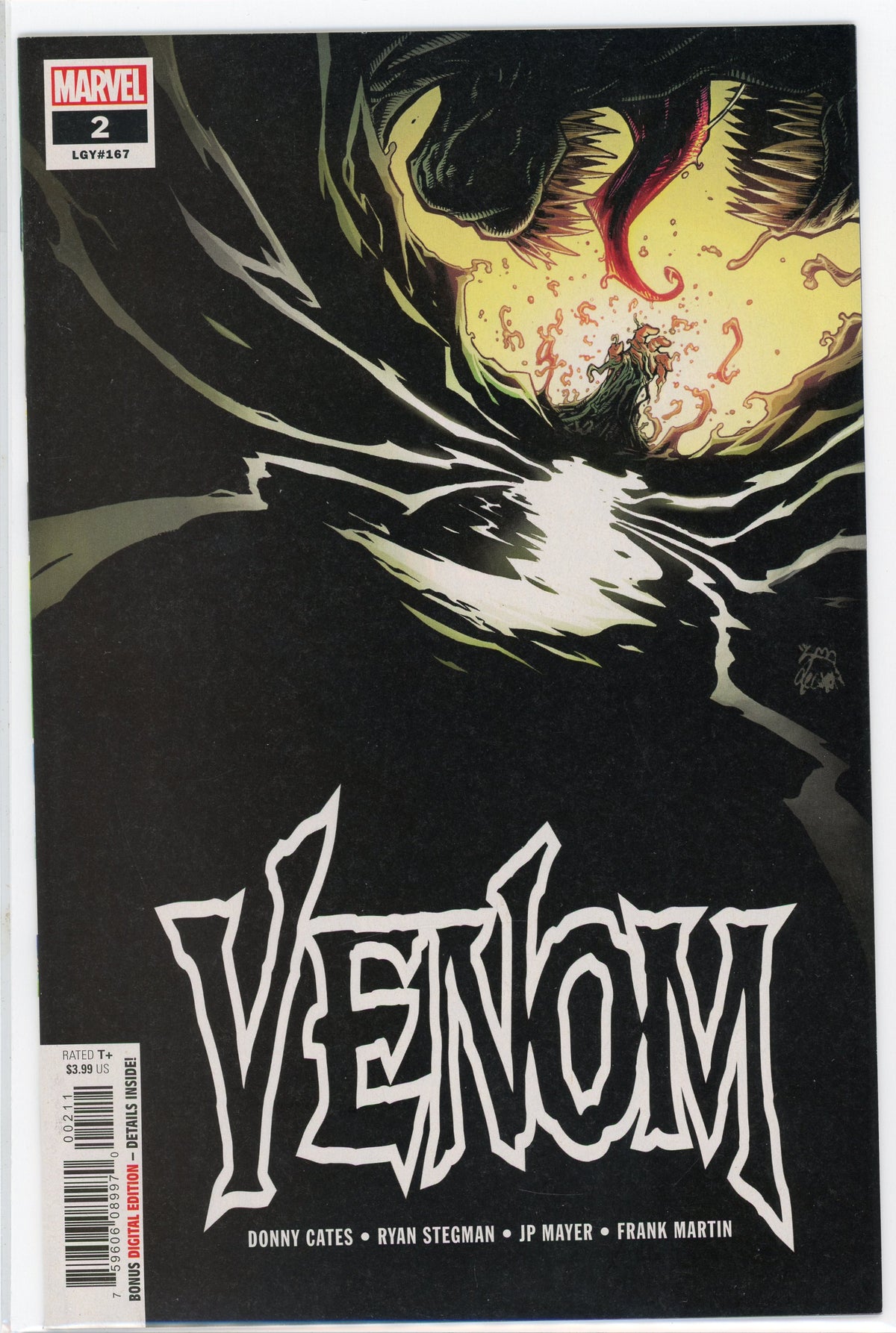 VENOM #2 NM VISUALLY DAZZLING COVER CATES STEGMAN WORK NICE GLOSS