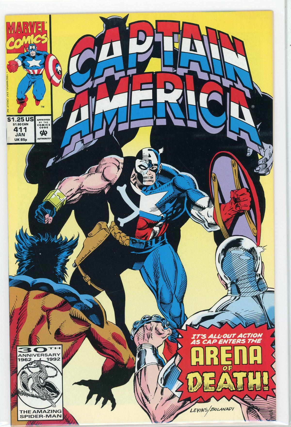 CAPTAIN AMERICA #411 NM EXCEPTIONAL COVER AND GLOSSY SHEEN