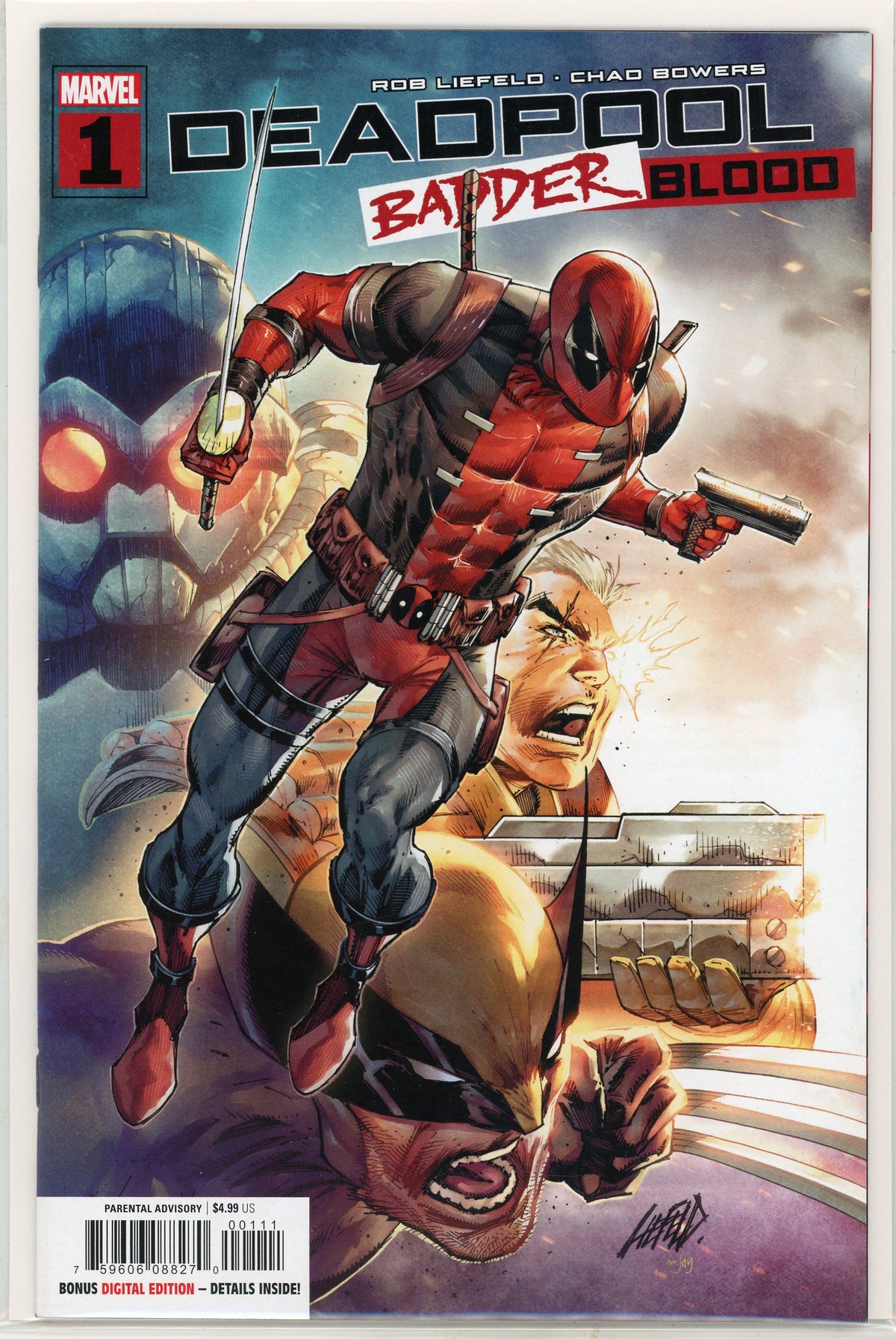 DEADPOOL #1 BADDER BLOOD NM GREAT LIEFELD COVER IMPRESSIVE SHEEN