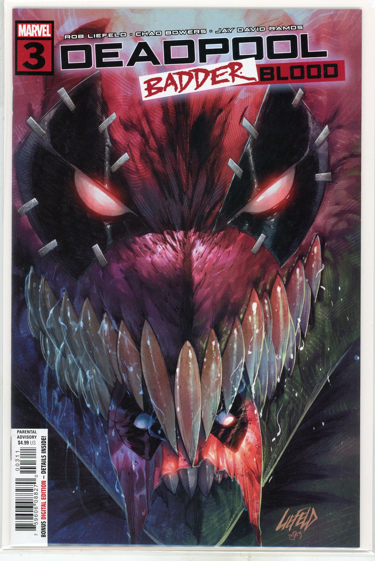 DEADPOOL #3 BADDER BLOOD NM SENSATIONAL LIEFELD COVER TERRIFIC GLOSS