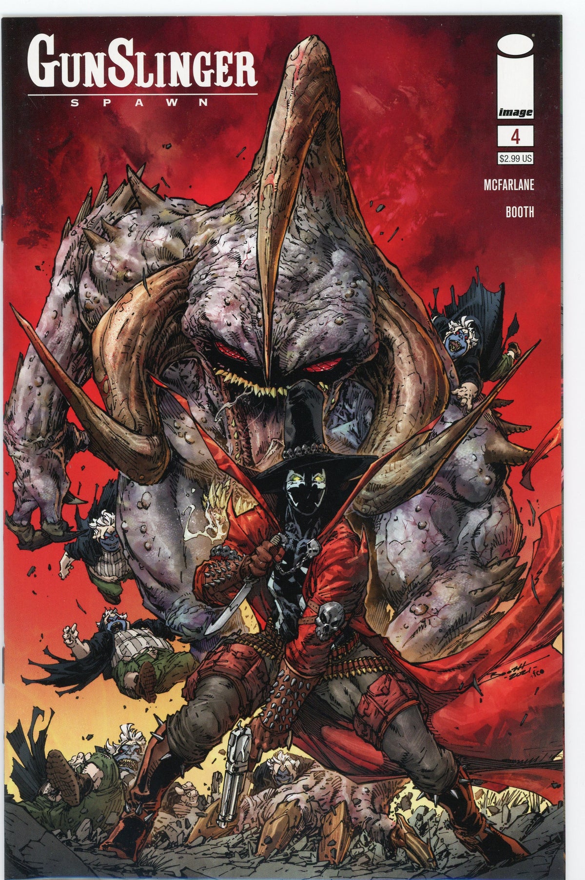 GUNSLINGER SPAWN #4 NM SPECTACULAR COVER MCFARLANE EXCELLENT WORK