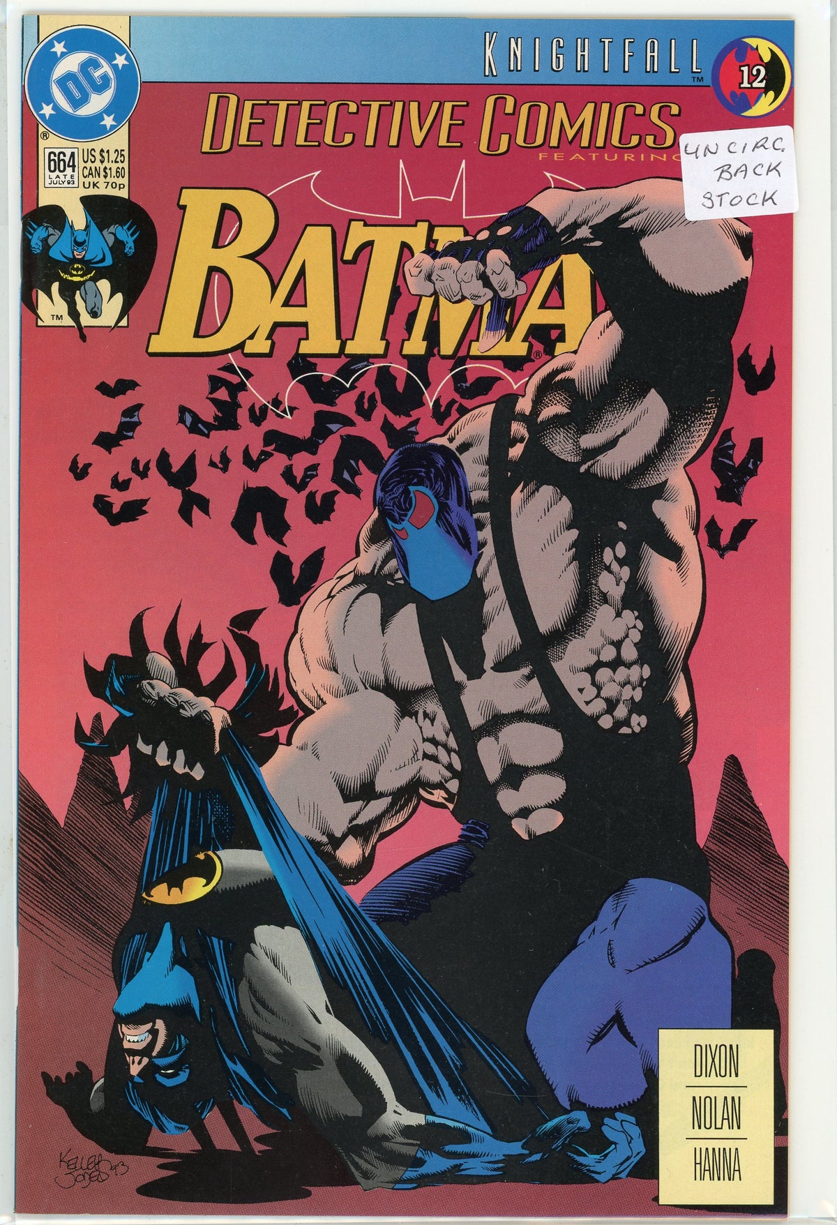 DETECTIVE COMICS #664 NM UNCIRCULATED BACK STOCK GREAT BANE COVER